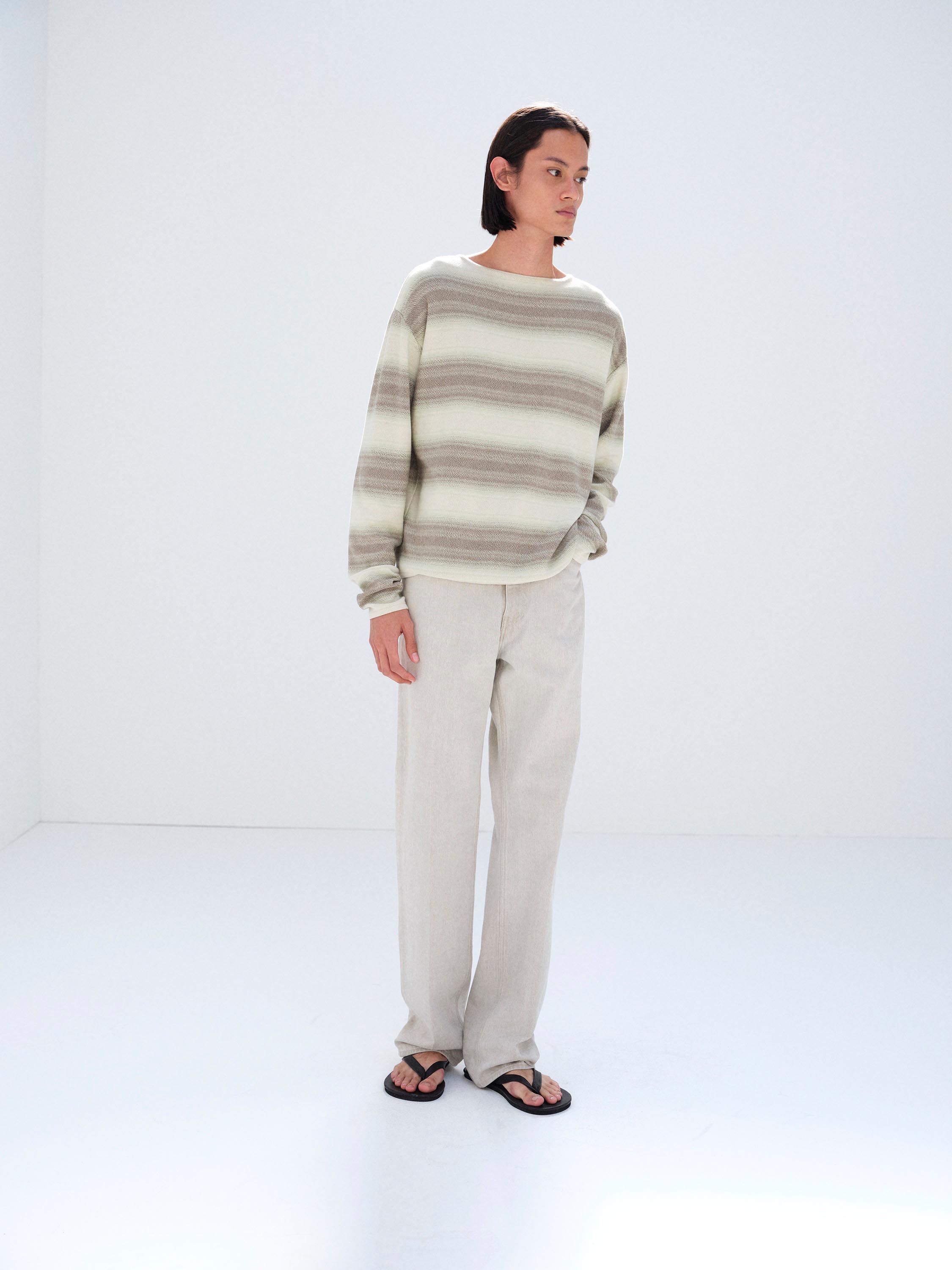 FADED HARD TWIST BROWN DENIM 5P PANTS - AURALEE Official Website