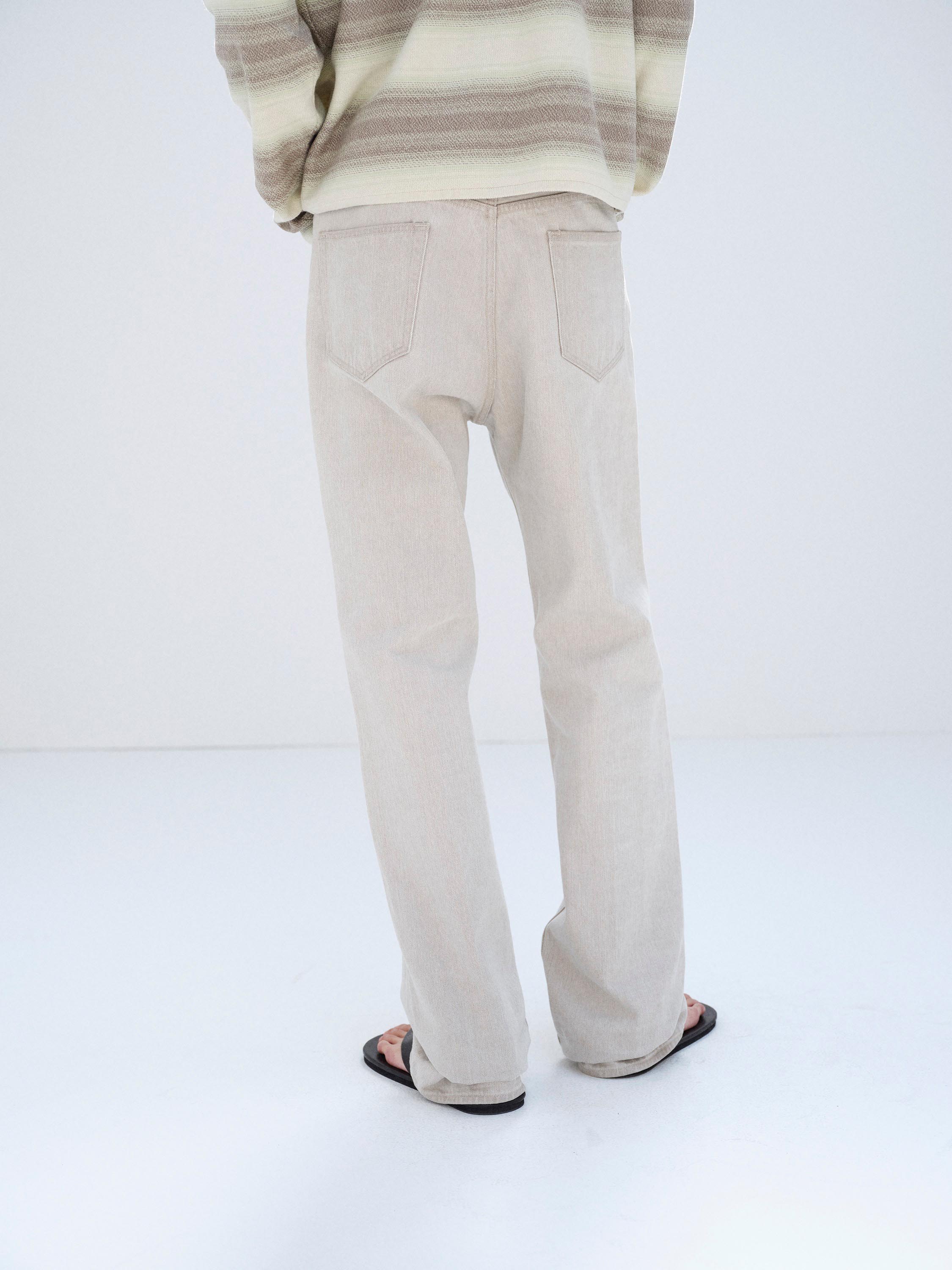 FADED HARD TWIST BROWN DENIM 5P PANTS - AURALEE Official Website