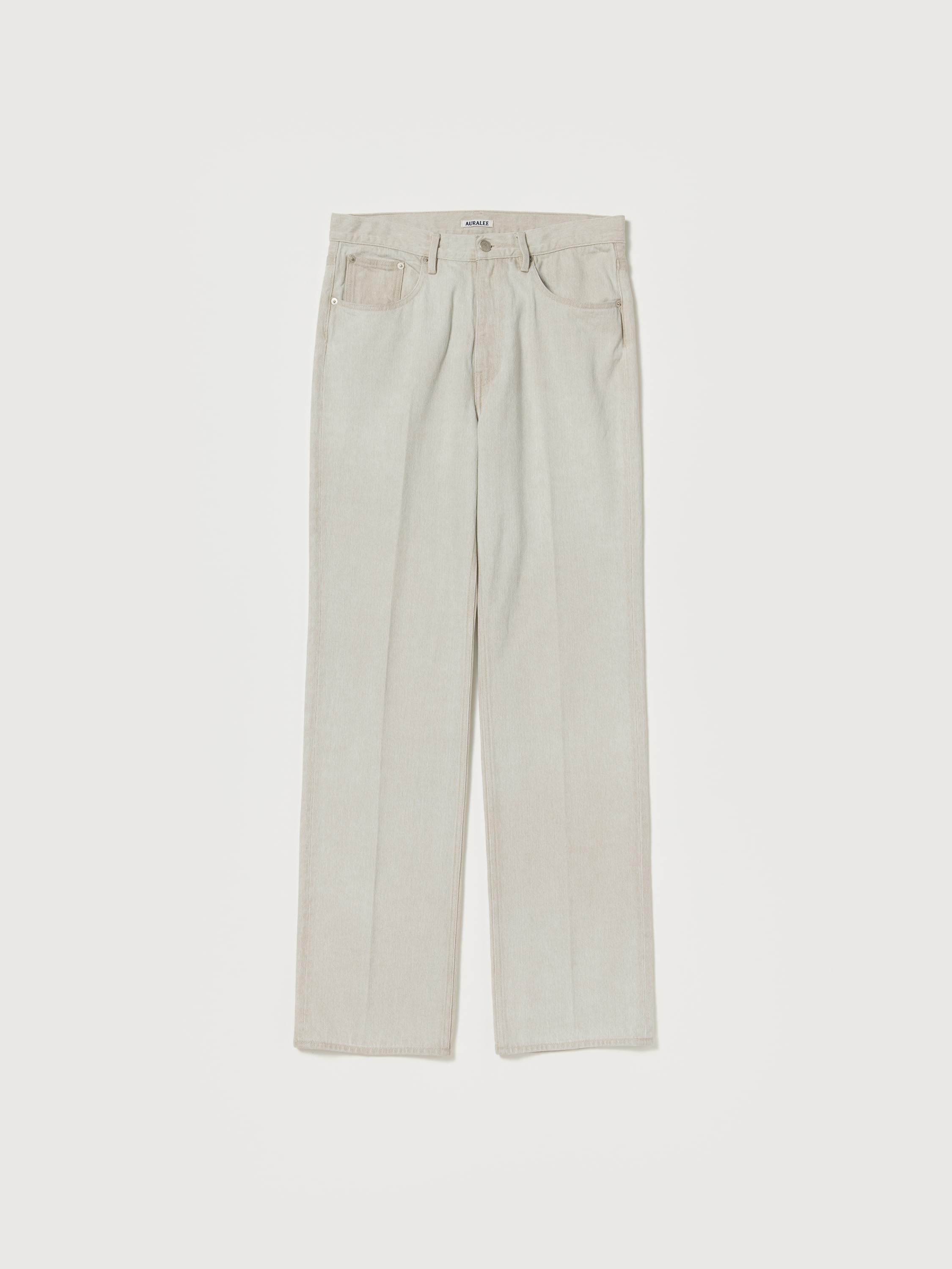 FADED HARD TWIST BROWN DENIM 5P PANTS - AURALEE Official Website