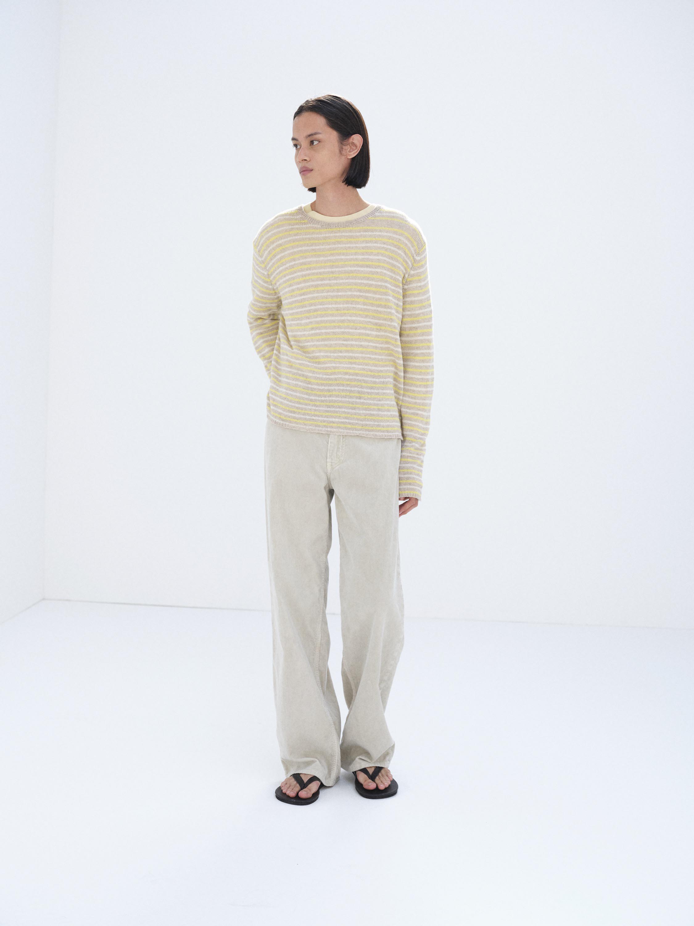 SUMMER CASHMERE KNIT P/O 詳細画像 BEIGE &times; YELLOW 2
