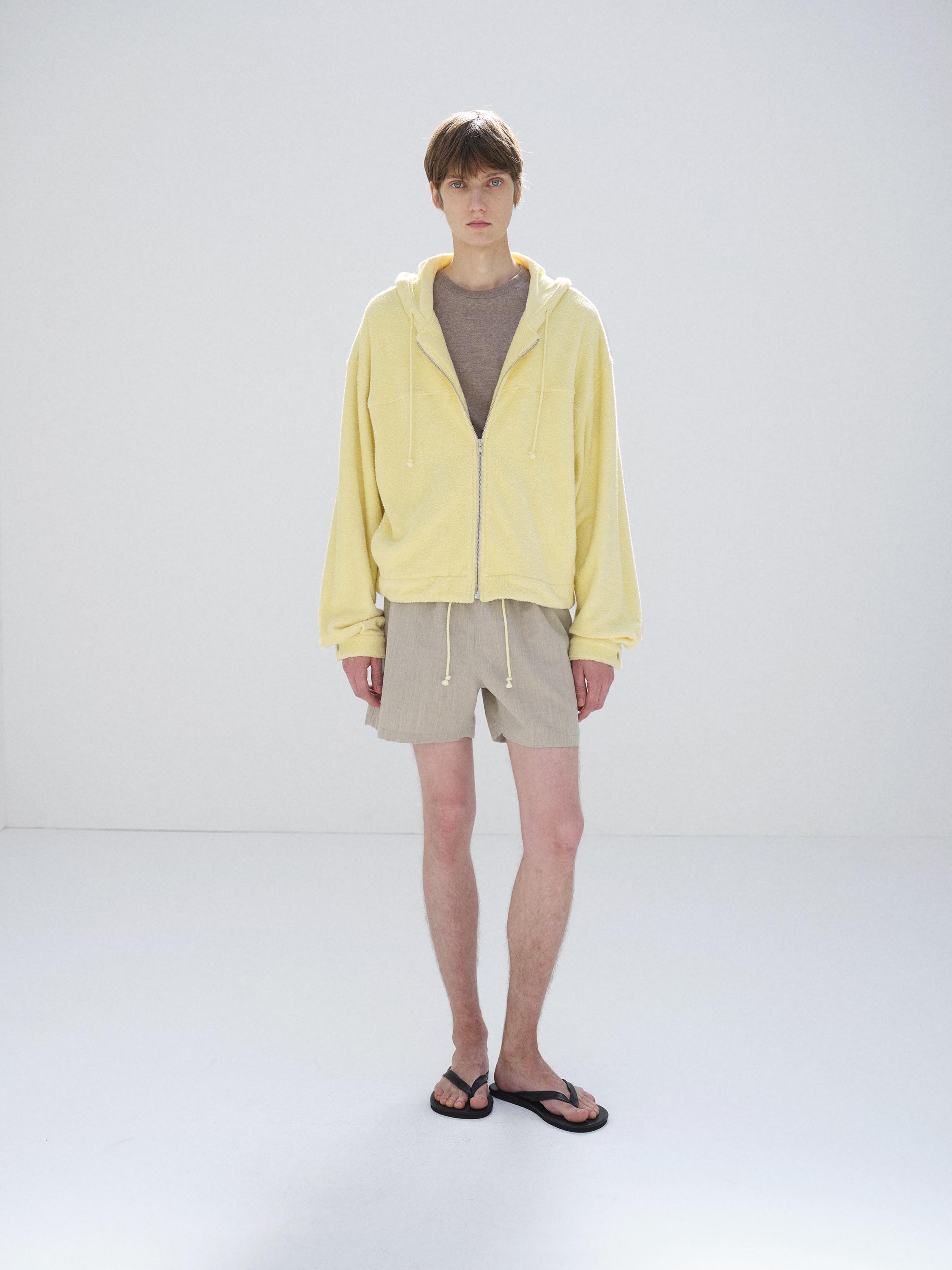 COTTON NYLON PILE ZIP PARKA 詳細画像 LIGHT YELLOW 1
