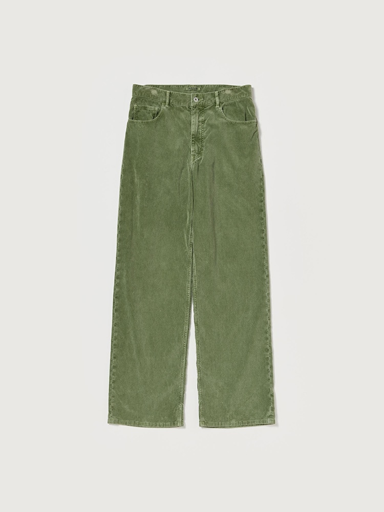 GARMENT-DYED FINX CORDUROY 5P WIDE PANTS