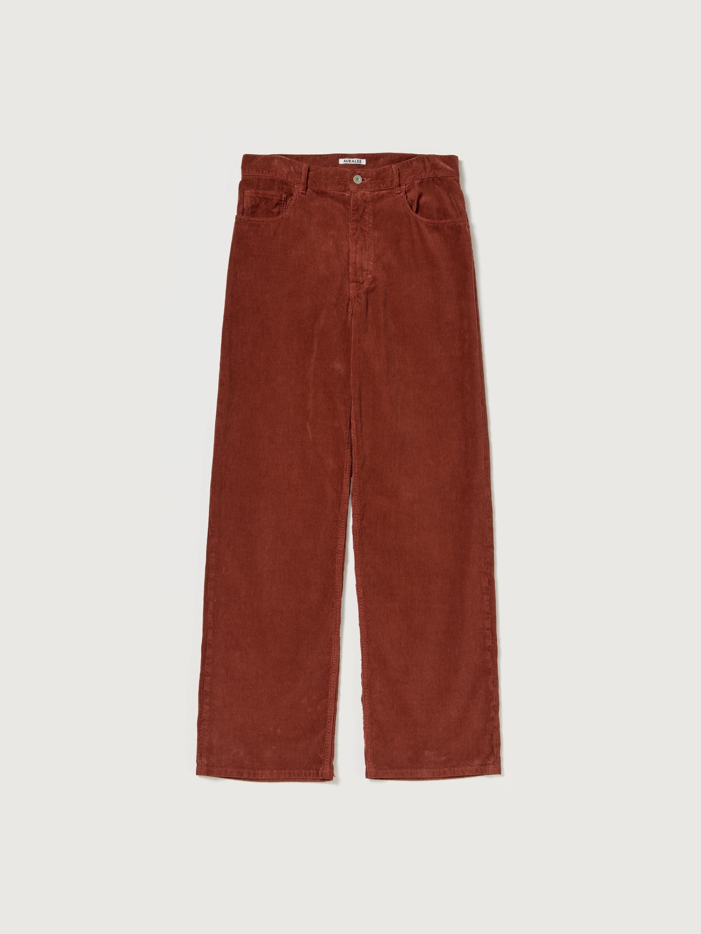 GARMENT-DYED FINX CORDUROY 5P WIDE PANTS 詳細画像 RED BROWN 1