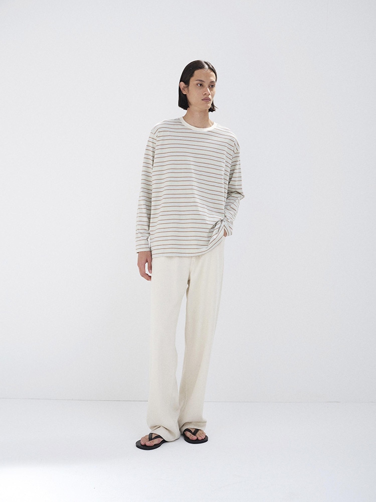 GRADIENT STRIPE JERSEY L/S TEE - AURALEE Official Website