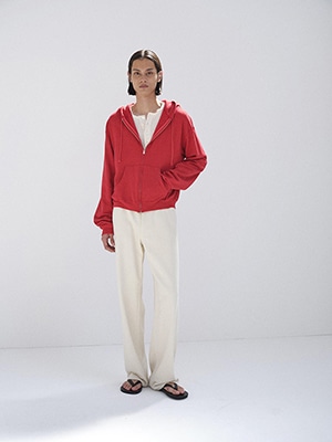 HIGH TWIST LIGHT SWEAT ZIP PARKA