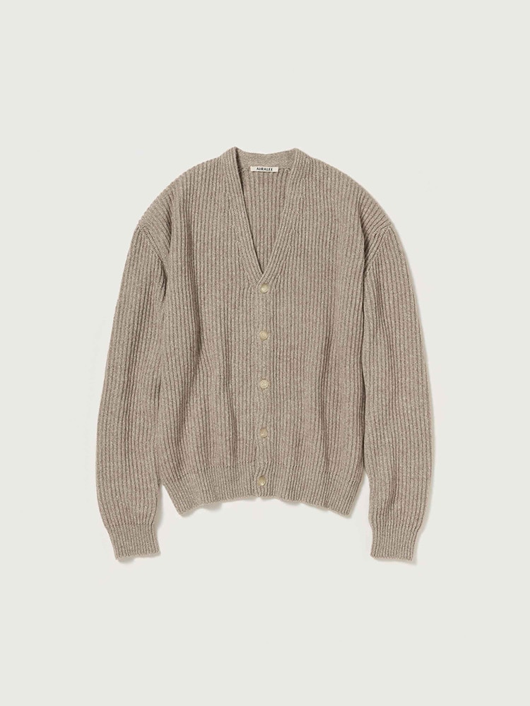 CASHMERE SILK MELANGE KNIT CARDIGAN - AURALEE Official Website