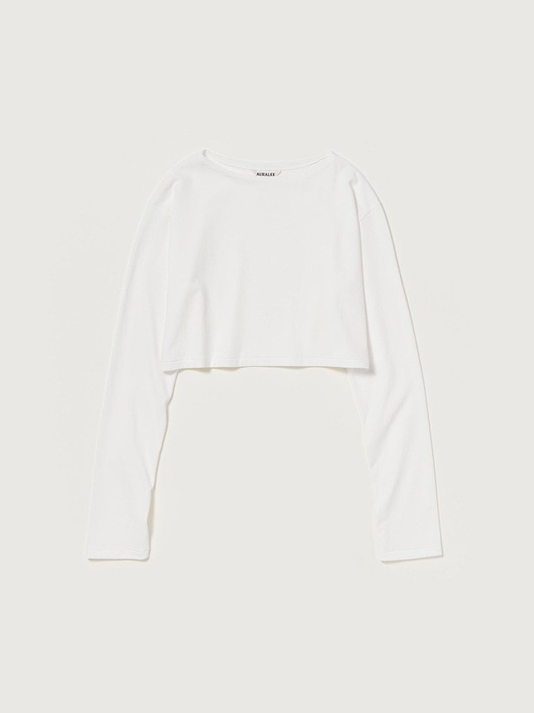 HIGH GAUGE COTTON JERSEY BOAT NECK L/S TEE - AURALEE Official Website