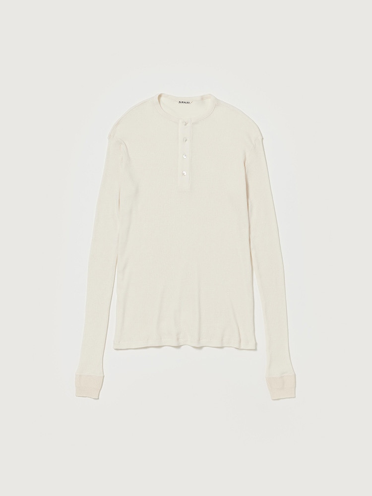 ORGANIC SOFT RIB HENLEY NECK P/O