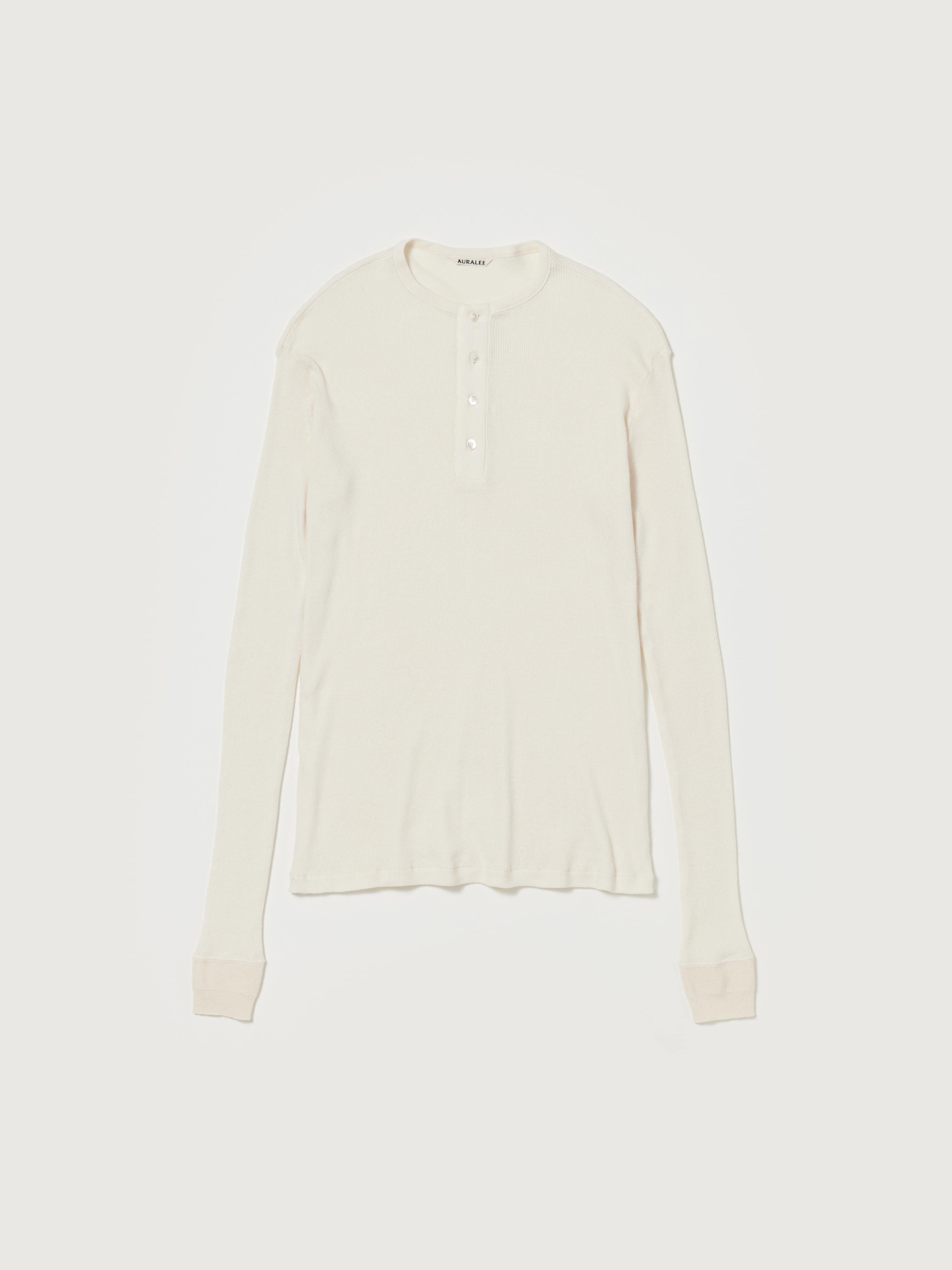 ORGANIC SOFT RIB HENLEY NECK P/O 詳細画像 IVORY 3