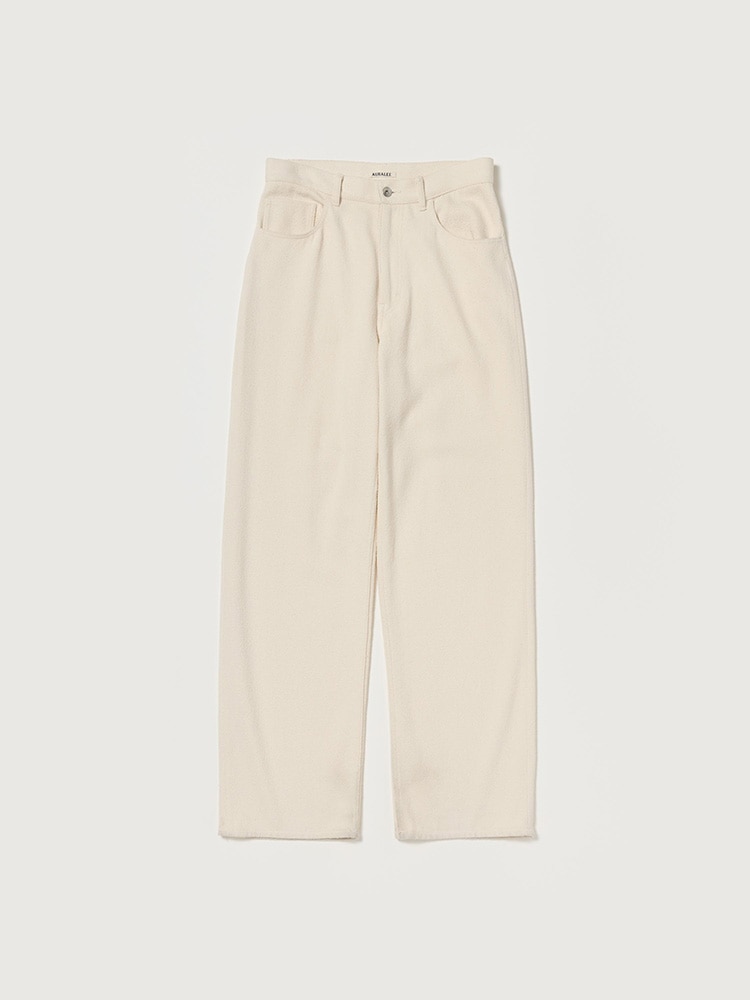 SILK NEP DENIM 5P WIDE PANTS - AURALEE Official Website