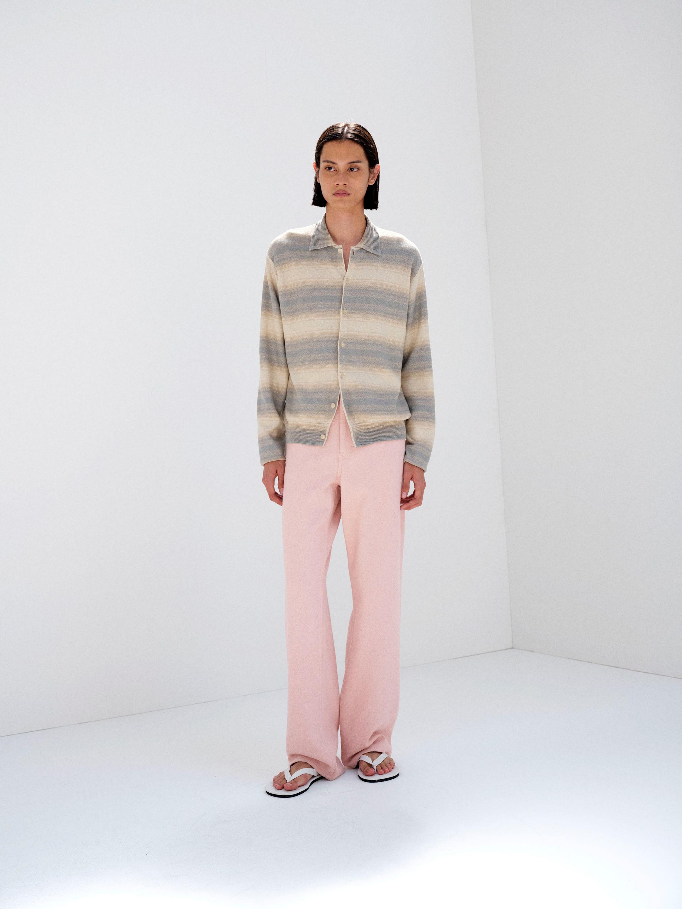 SILK NEP DENIM 5P WIDE PANTS 詳細画像 DUSTY PINK 1