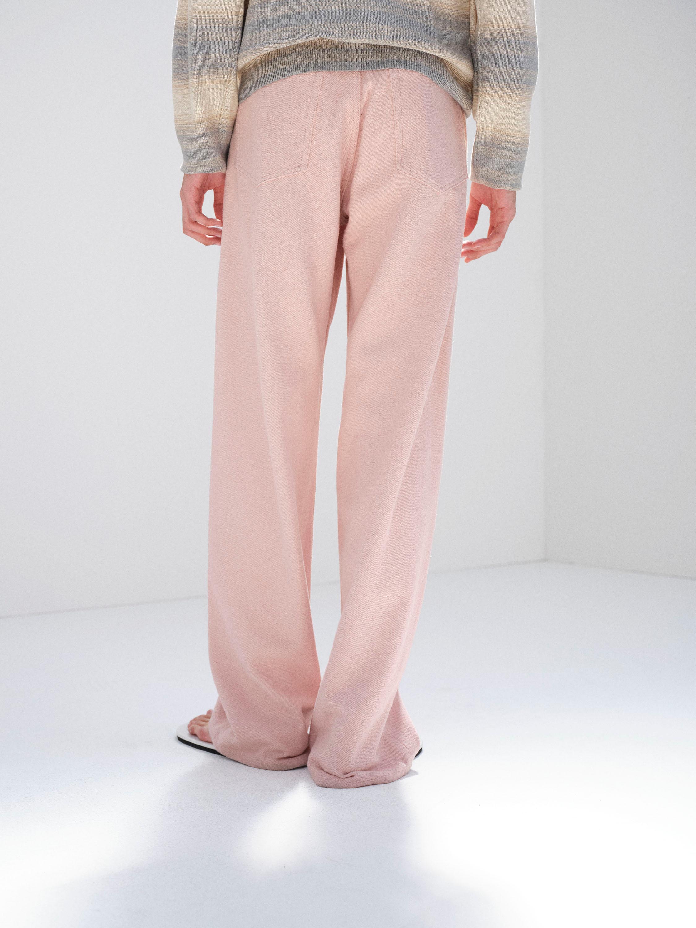 SILK NEP DENIM 5P WIDE PANTS 詳細画像 DUSTY PINK 5