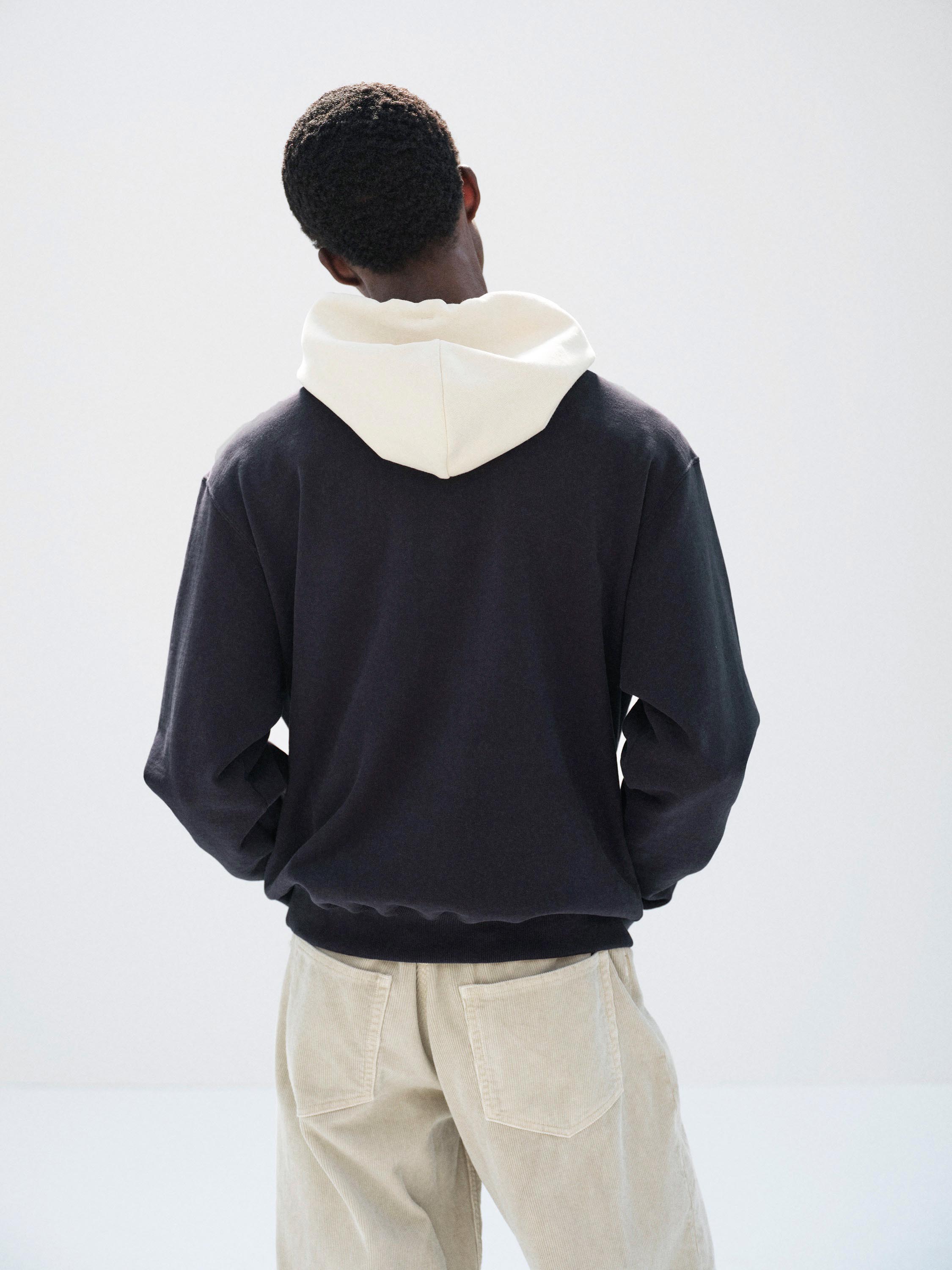 SMOOTH SOFT BD SWEAT P/O PARKA 詳細画像 DARK NAVY &times; SMOKY WHITE 3