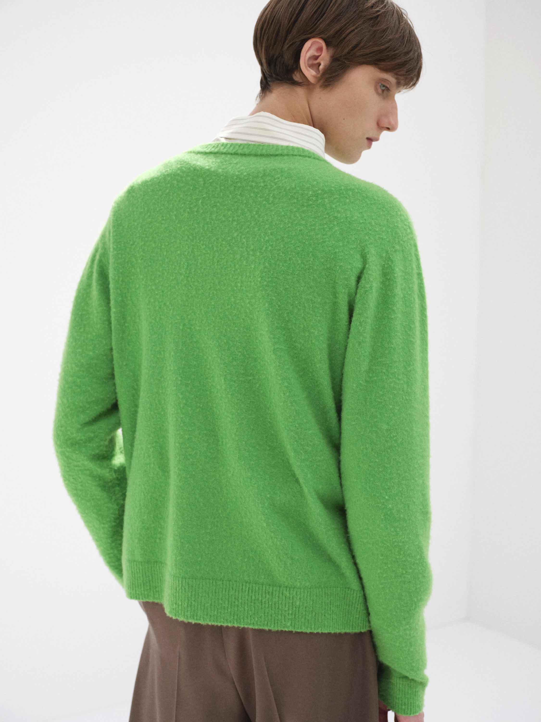 BRUSHED CASHMERE COTTON KNIT P/O 詳細画像 GREEN 3