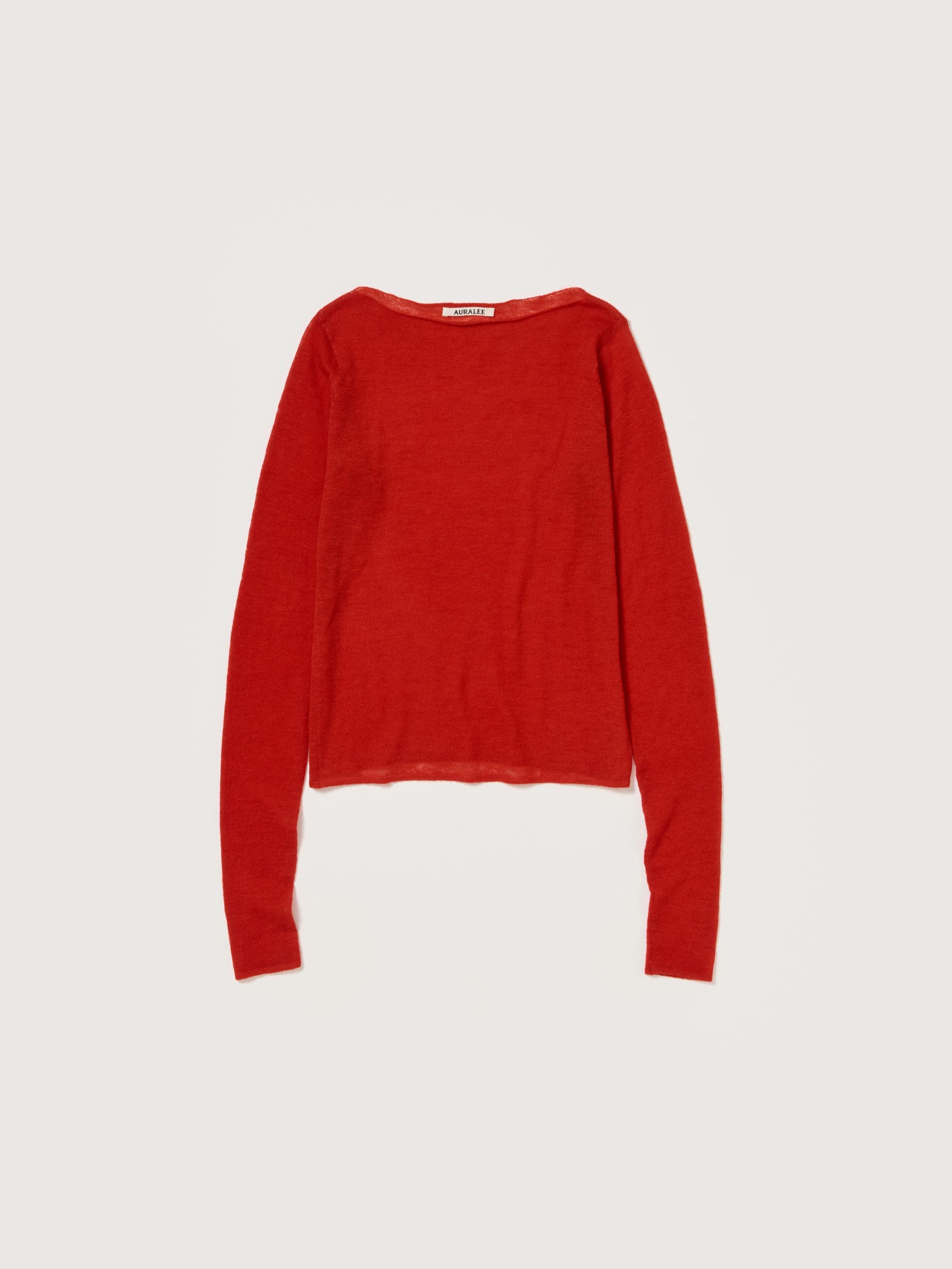 SHEER CASHMERE KNIT BOAT NECK P/O 詳細画像 RED ORANGE 1