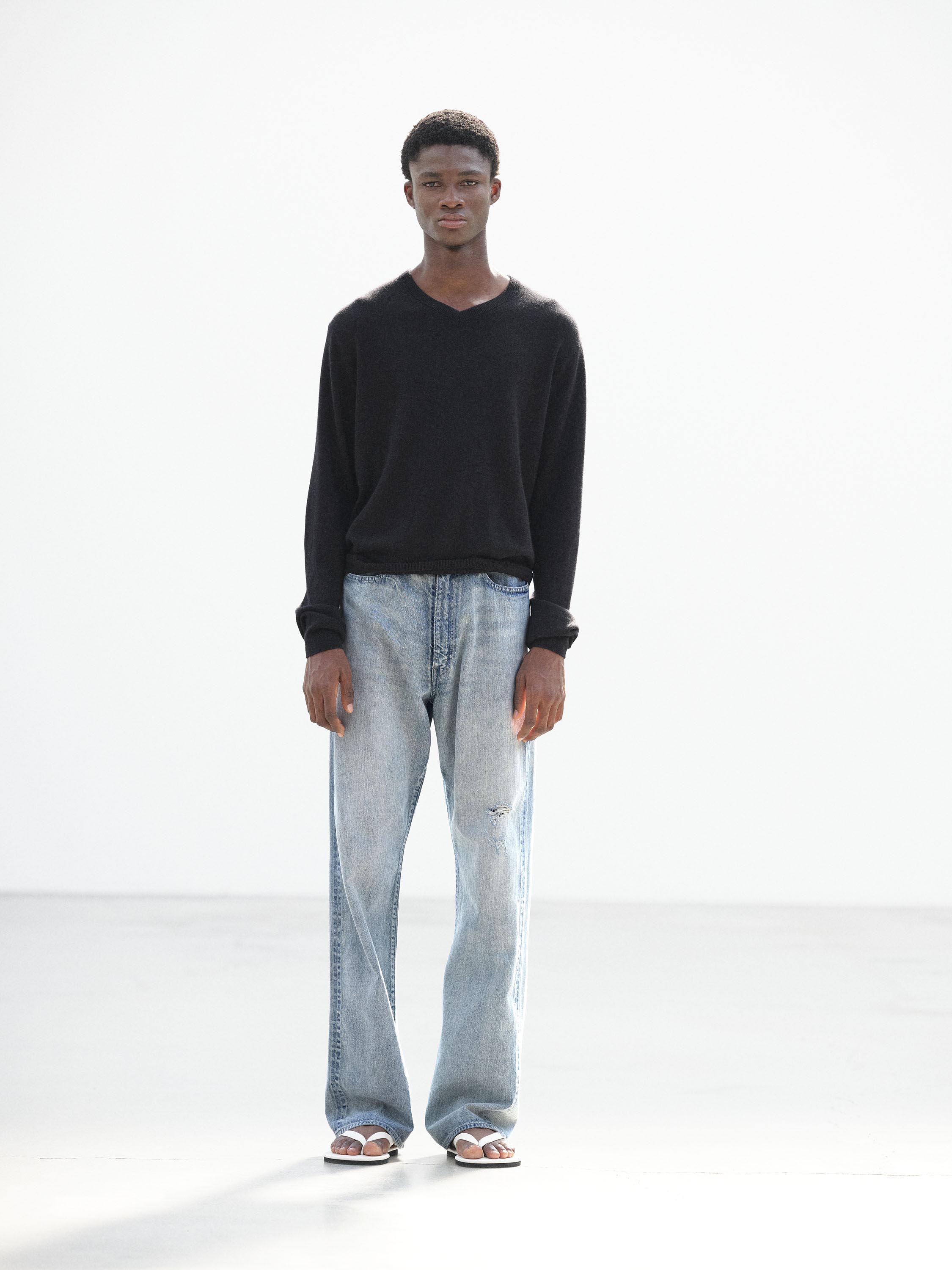 FADED SELVEDGE LIGHT DENIM PANTS