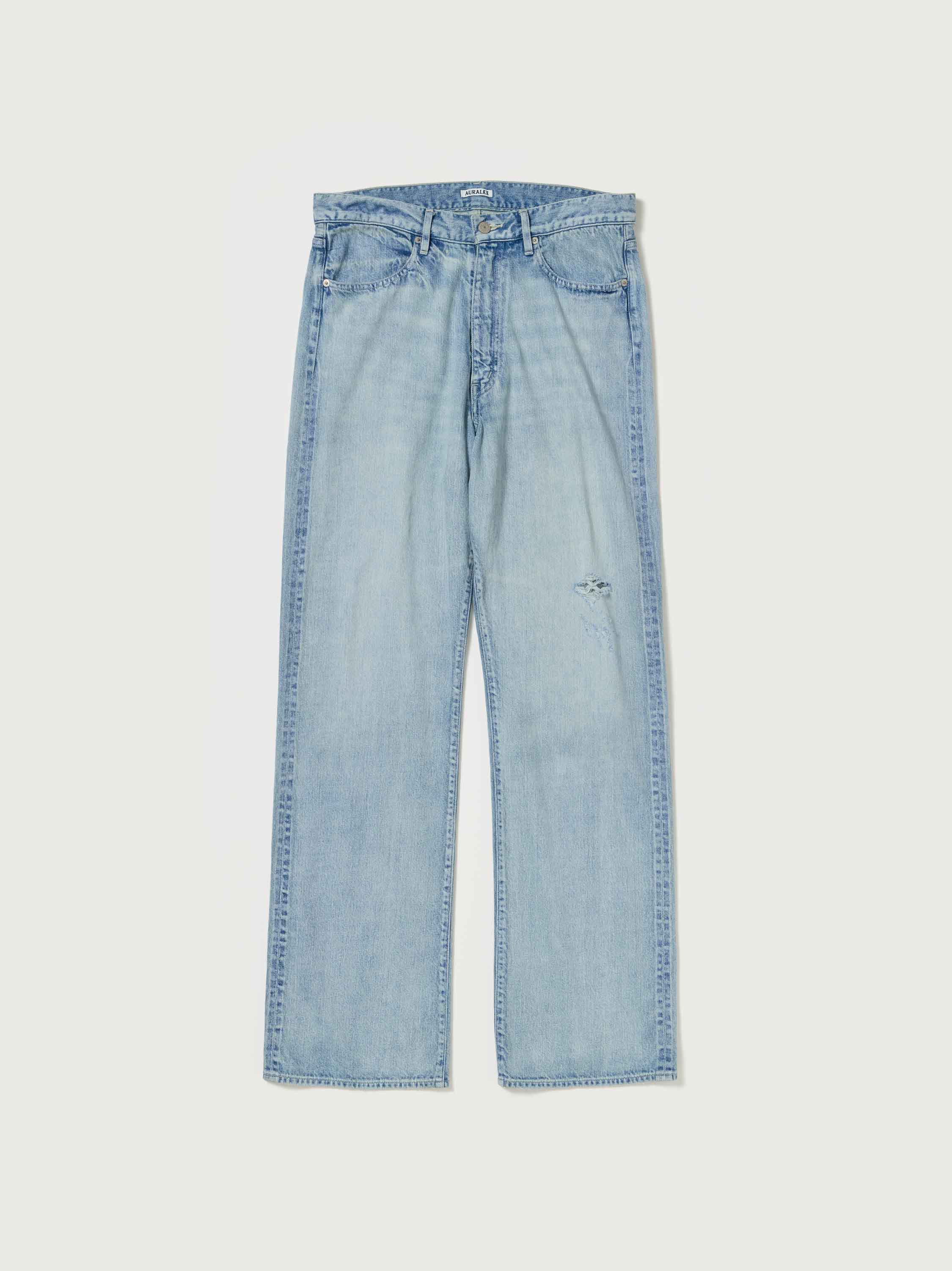 FADED SELVEDGE LIGHT DENIM PANTS - AURALEE Official Website