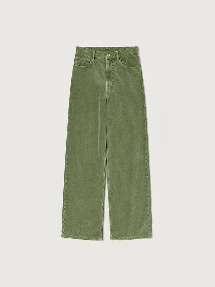 GARMENT-DYED FINX CORDUROY 5P WIDE PANTS