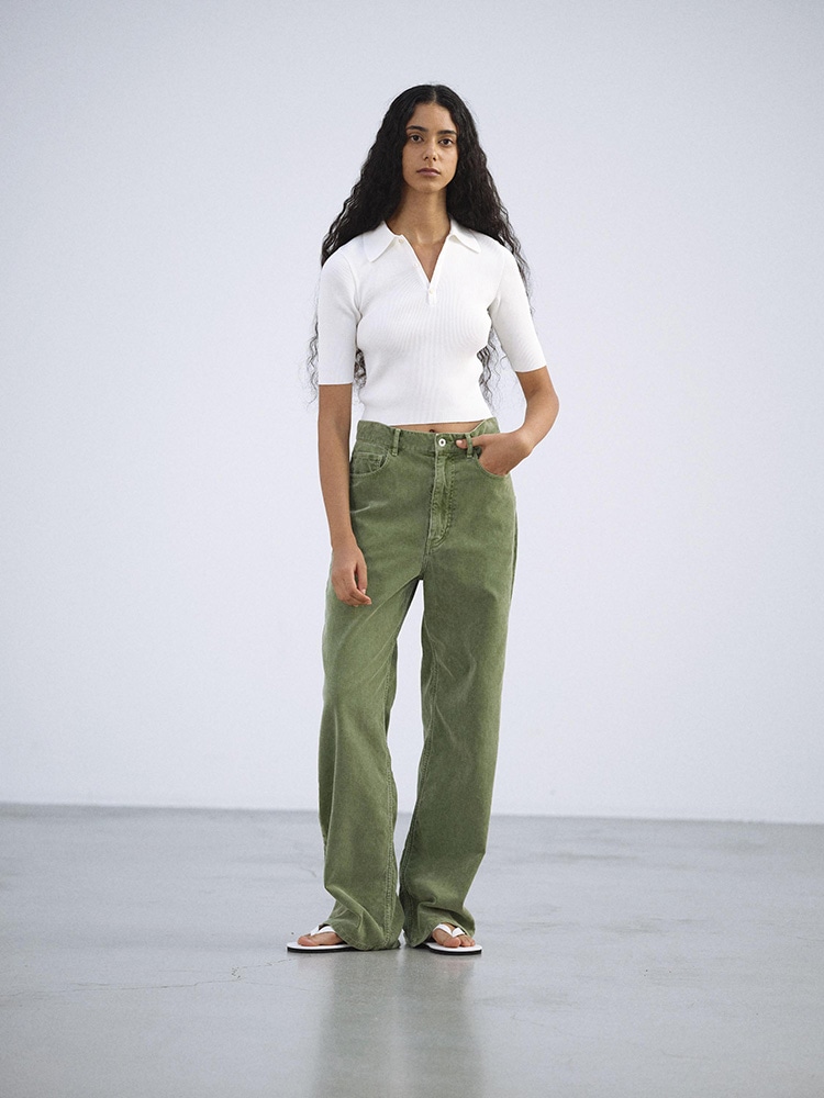 【新品未使用】AURALEE CORDUROY WIDE 5P PANTS GARMENT-DYED FINX CORDUROY 5P WIDE PANTS - AURALEE Official Website