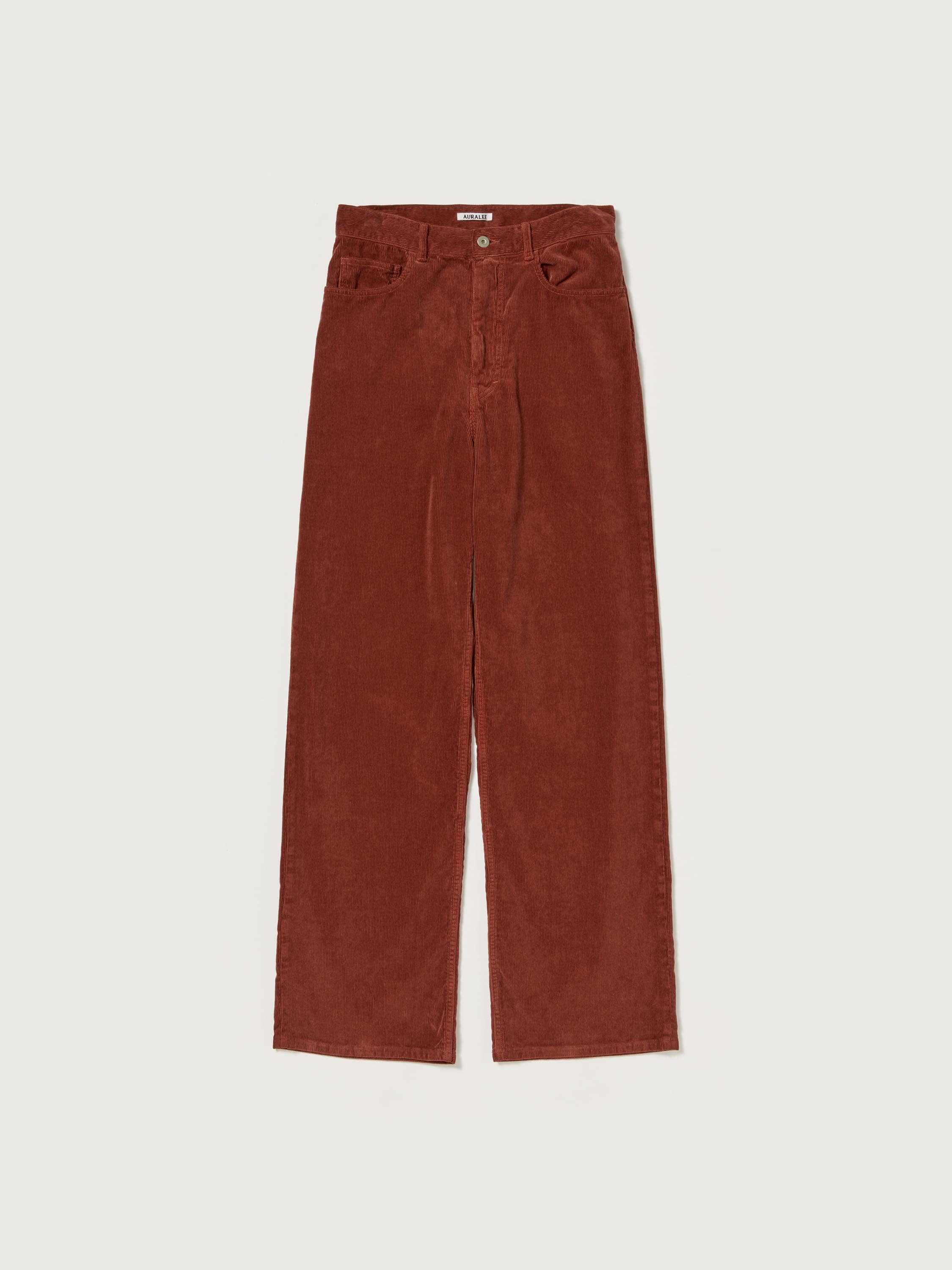GARMENT-DYED FINX CORDUROY 5P WIDE PANTS 詳細画像 RED BROWN 1