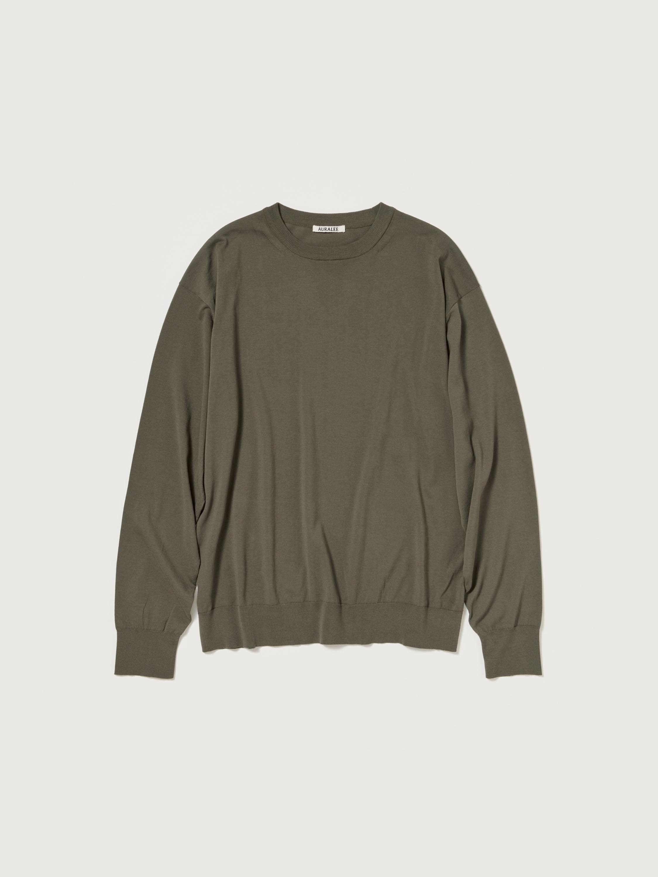 GIZA HIGH GAUGE KNIT P/O 詳細画像 OLIVE GRAY 4