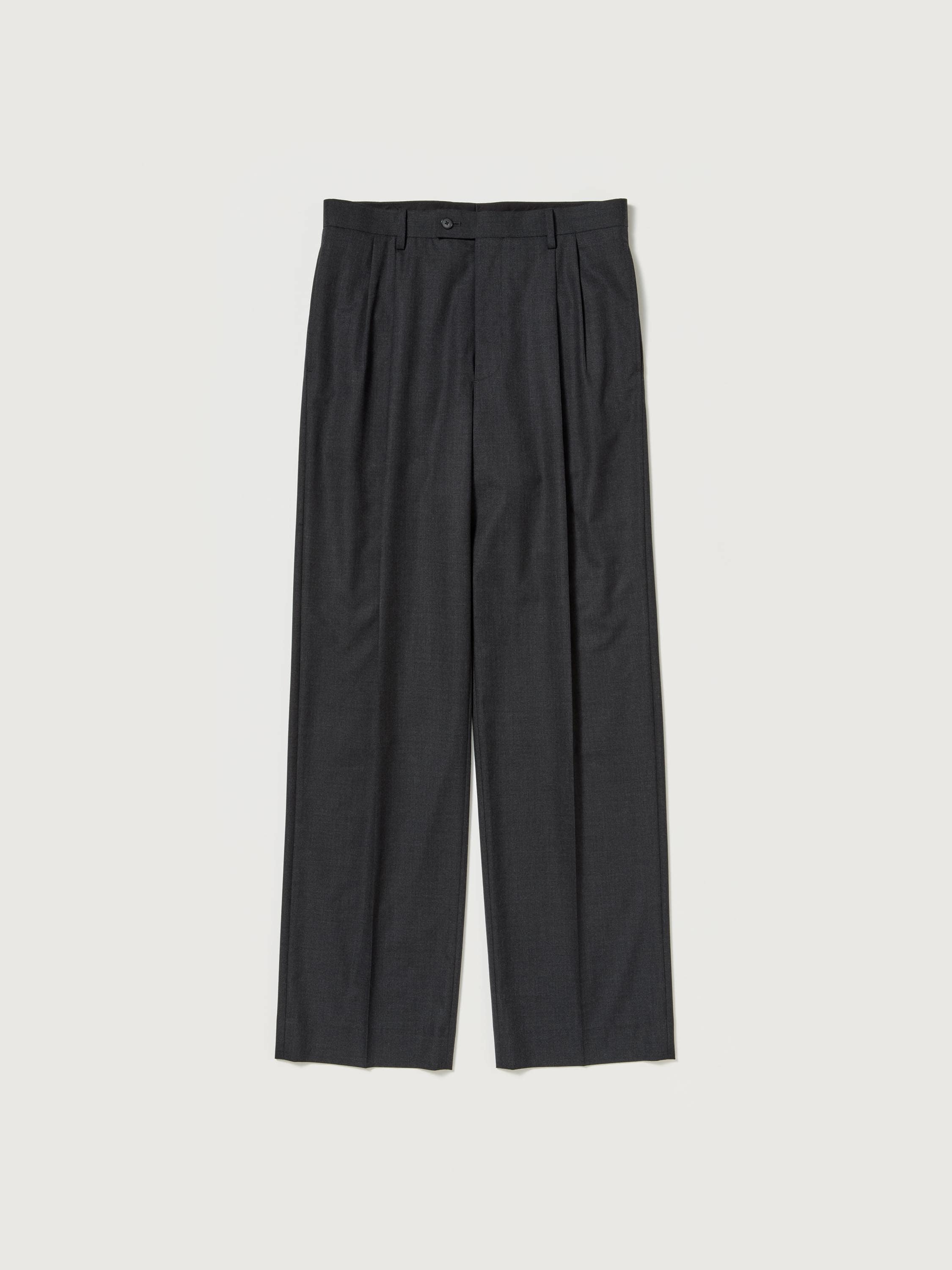 ULTRA FINE TROPICAL WOOL TWO-TUCK SLACKS - AURALEE Official Website