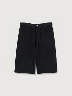SILK NEP DENIM 5P WIDE SHORTS - AURALEE Official Website