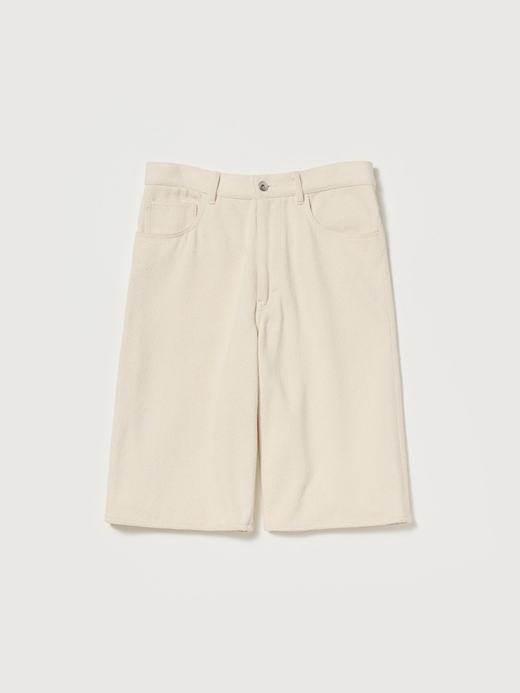 SILK NEP DENIM 5P WIDE SHORTS