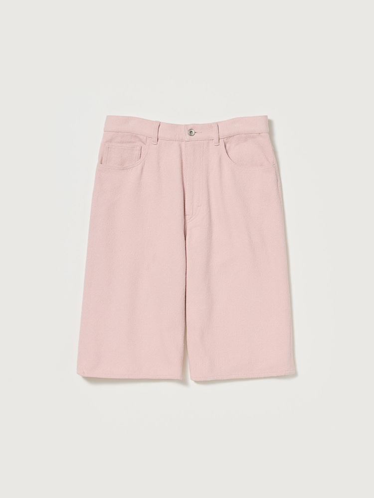 SILK NEP DENIM 5P WIDE SHORTS - AURALEE Official Website