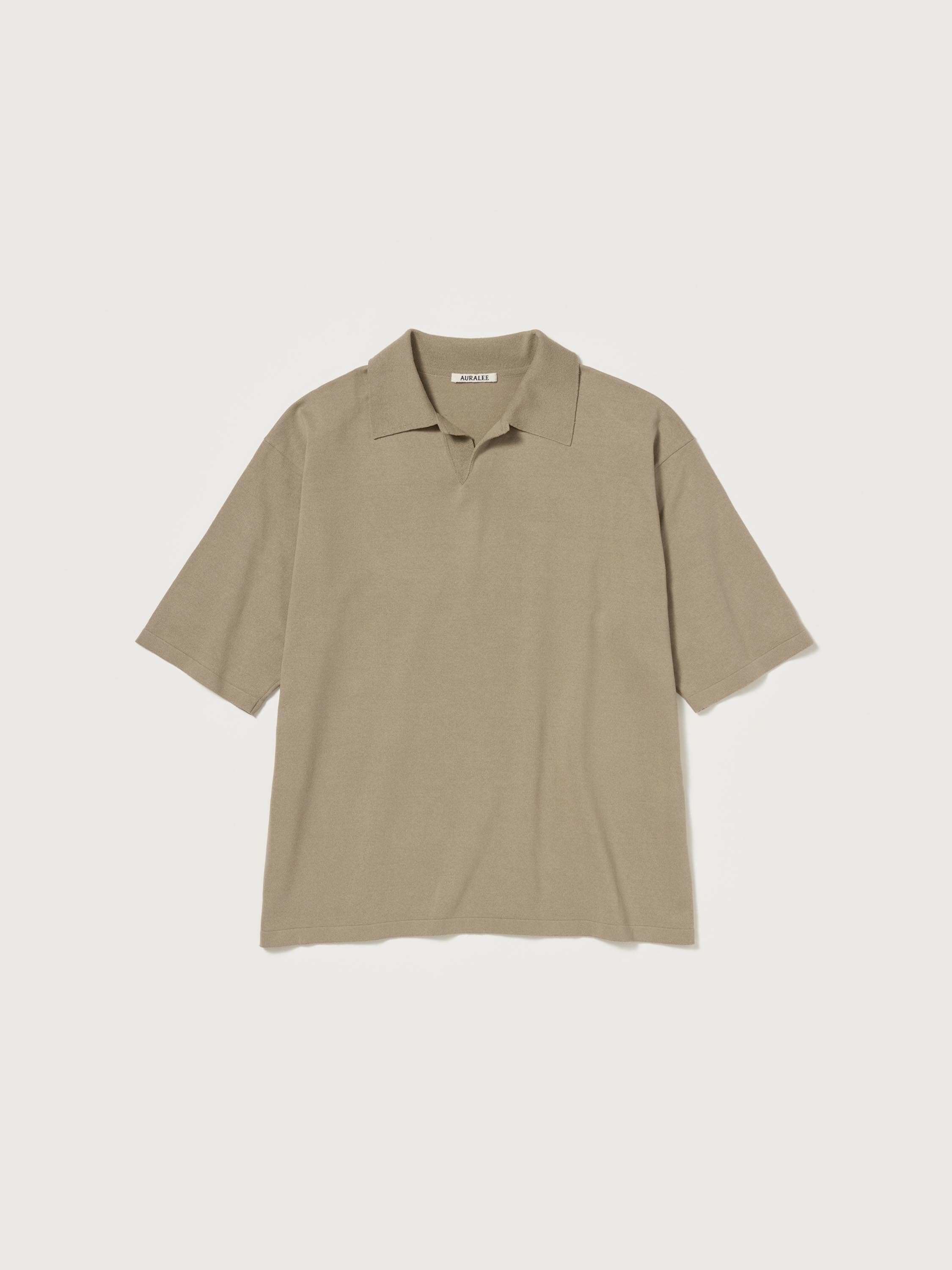 HIGH GAUGE TUSSAH SILK KNIT SKIPPER POLO - AURALEE Official Website