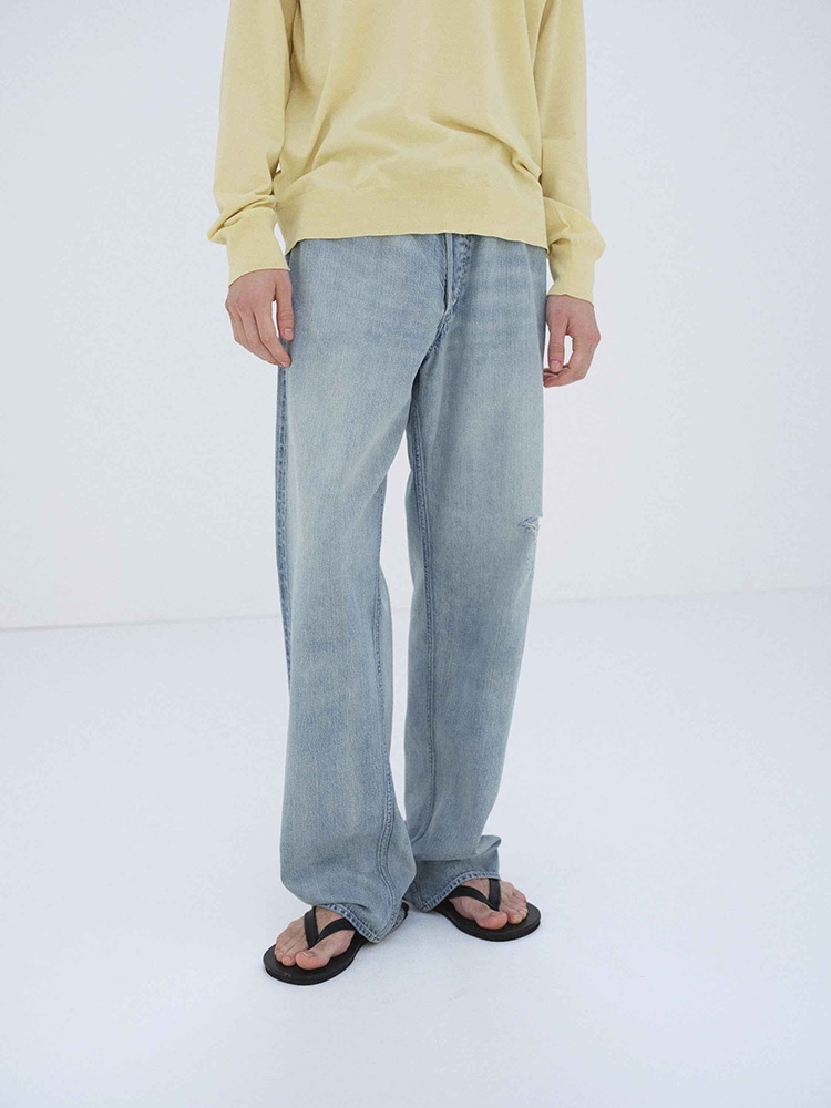 パンツ AURALEE SELVEDGE FADED DENIM WIDE PANTS FADED SELVEDGE LIGHT DENIM WIDE PANTS - AURALEE Official Website