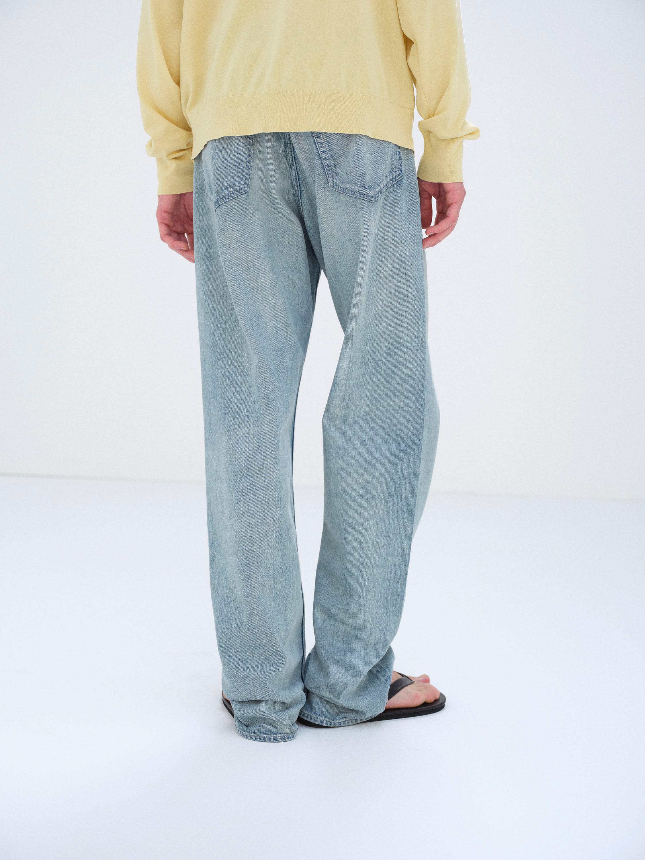 FADED SELVEDGE LIGHT DENIM WIDE PANTS 詳細画像 LIGHT INDIGO 4