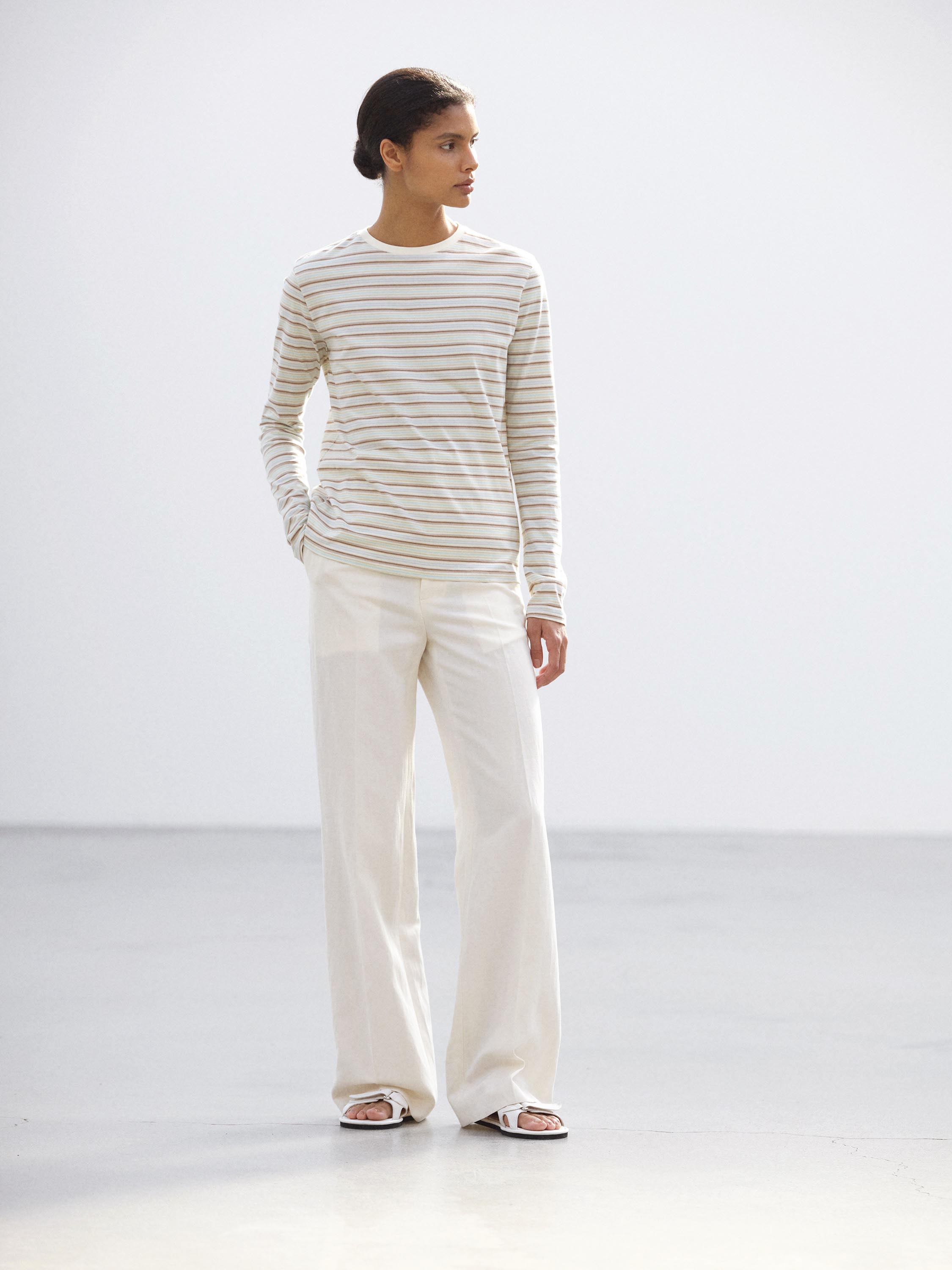 GRADIENT STRIPE JERSEY L/S TEE - AURALEE Official Website