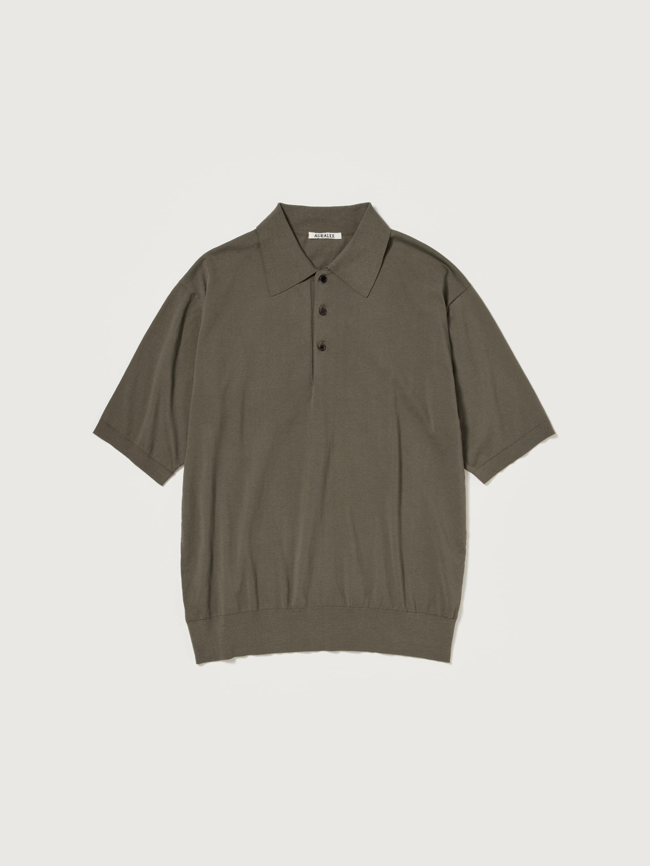 GIZA HIGH GAUGE KNIT POLO - AURALEE Official Website