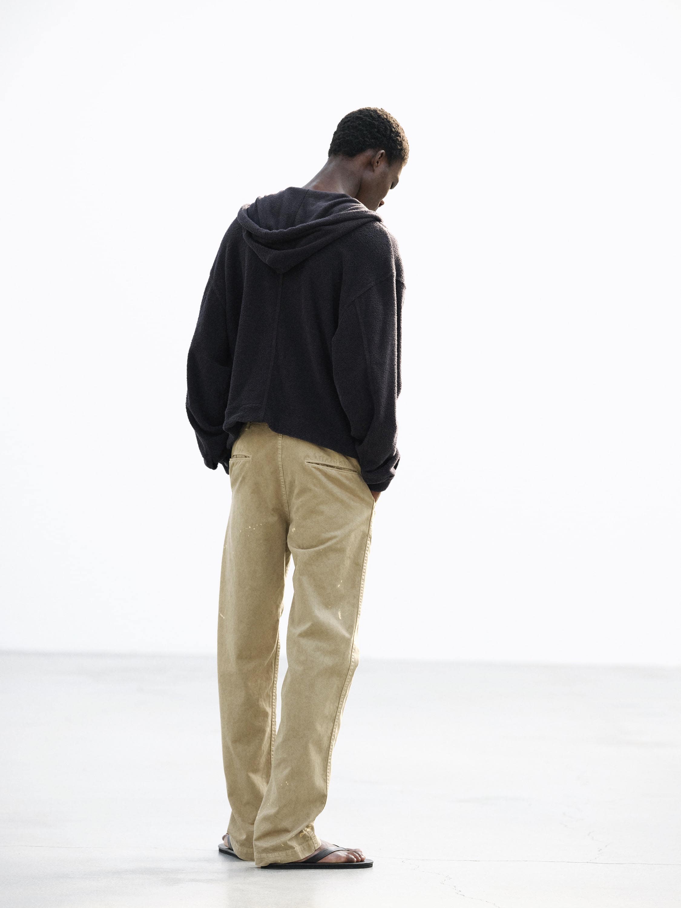 GARMENT-DYED FINX LIGHT CHINO PANTS 詳細画像 BEIGE 4