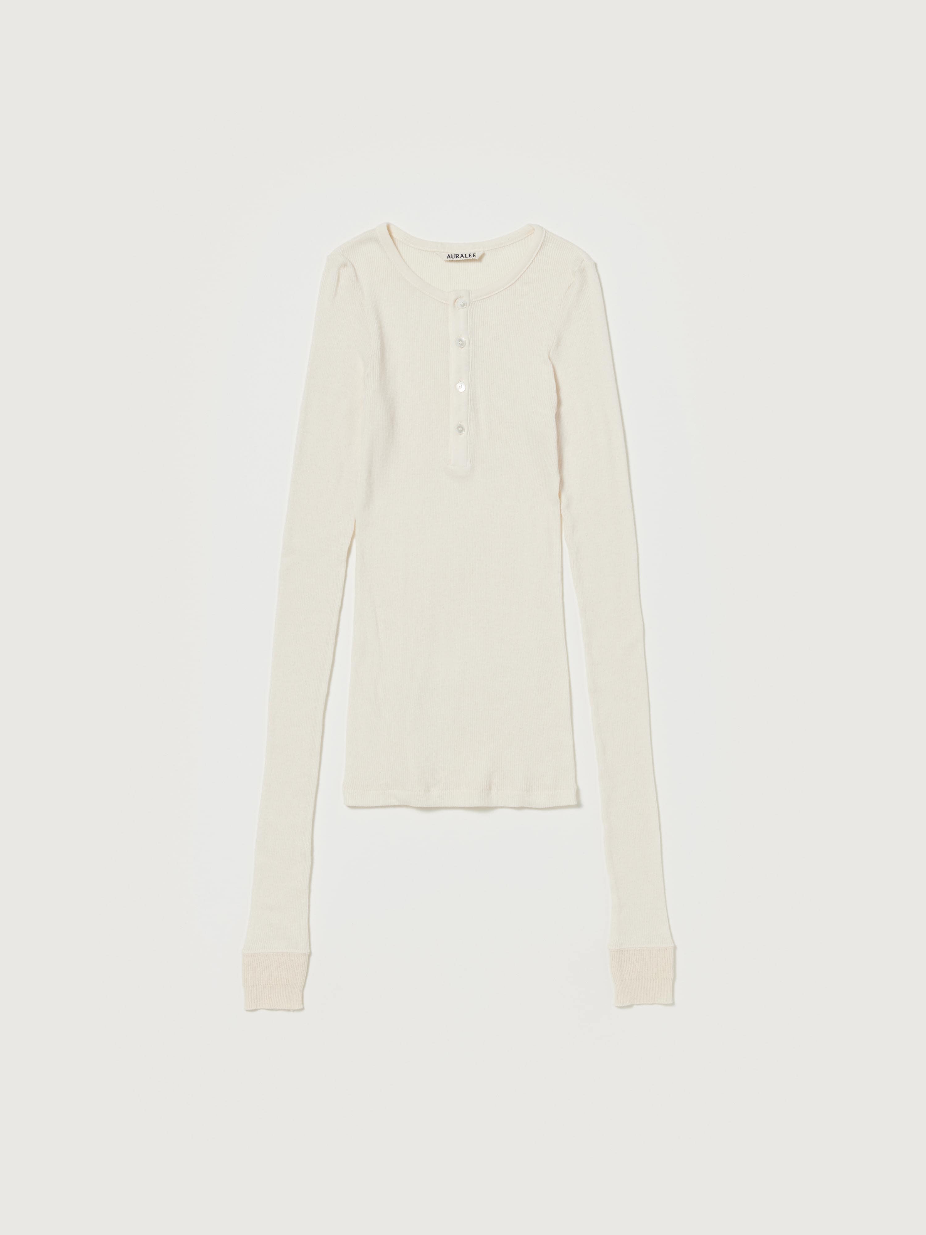 ORGANIC SOFT RIB HENLEY NECK P/O 詳細画像 IVORY 3