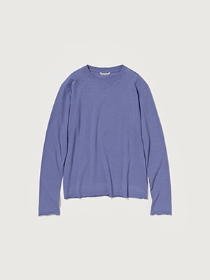BRUSHED ORGANIC COTTON JERSEY L/S TEE