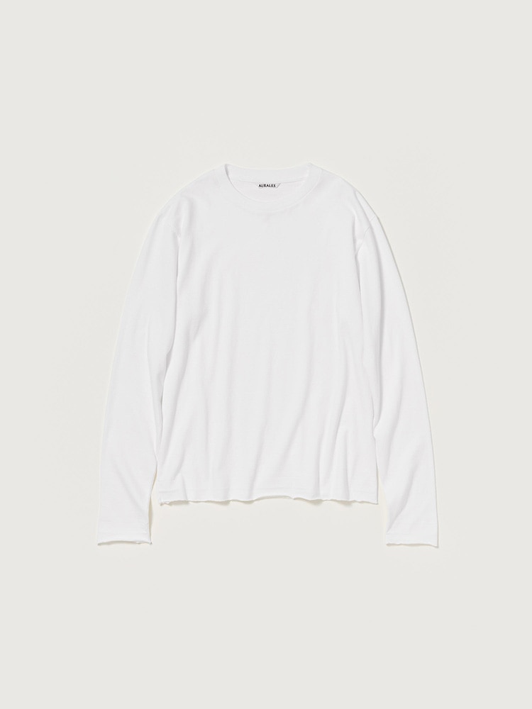 BRUSHED ORGANIC COTTON JERSEY L/S TEE - AURALEE Official Website