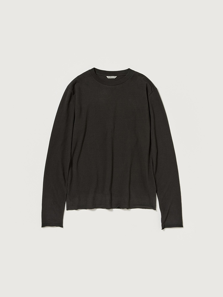 新品✨25AW HIGH TWIST COTTON JERSEY L/S TEE BRUSHED ORGANIC COTTON JERSEY L/S TEE - AURALEE Official Website