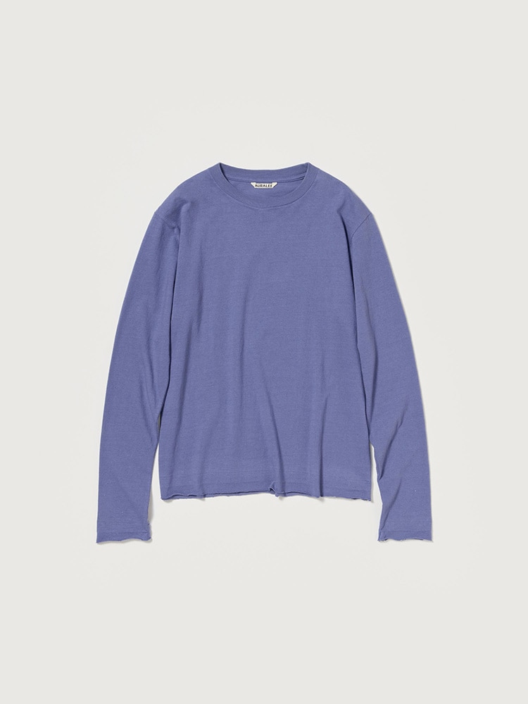 BRUSHED ORGANIC COTTON JERSEY L/S TEE - AURALEE Official Website