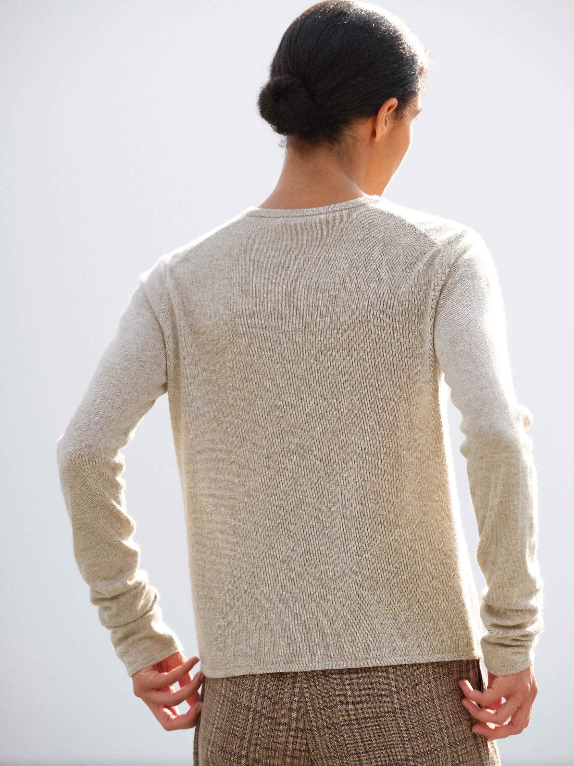 SUPER FINE CASHMERE SILK KNIT P/O 詳細画像 TOP BEIGE 4