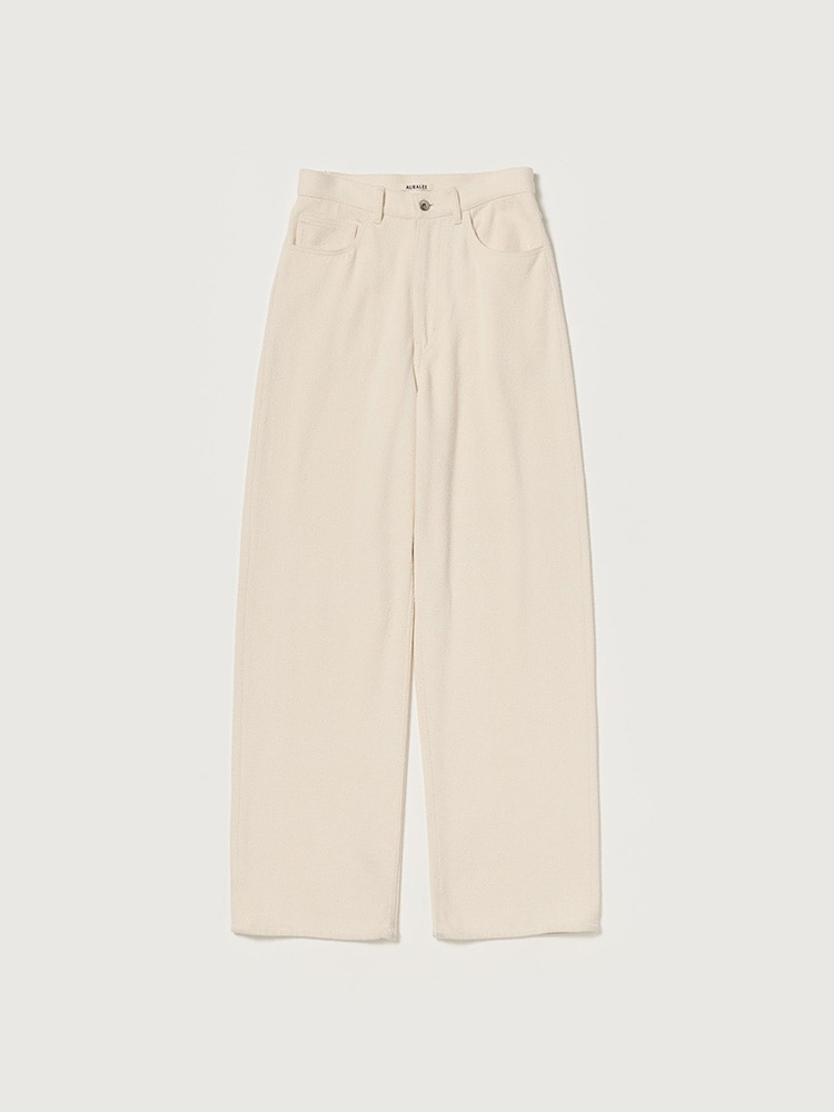 SILK NEP DENIM 5P WIDE PANTS