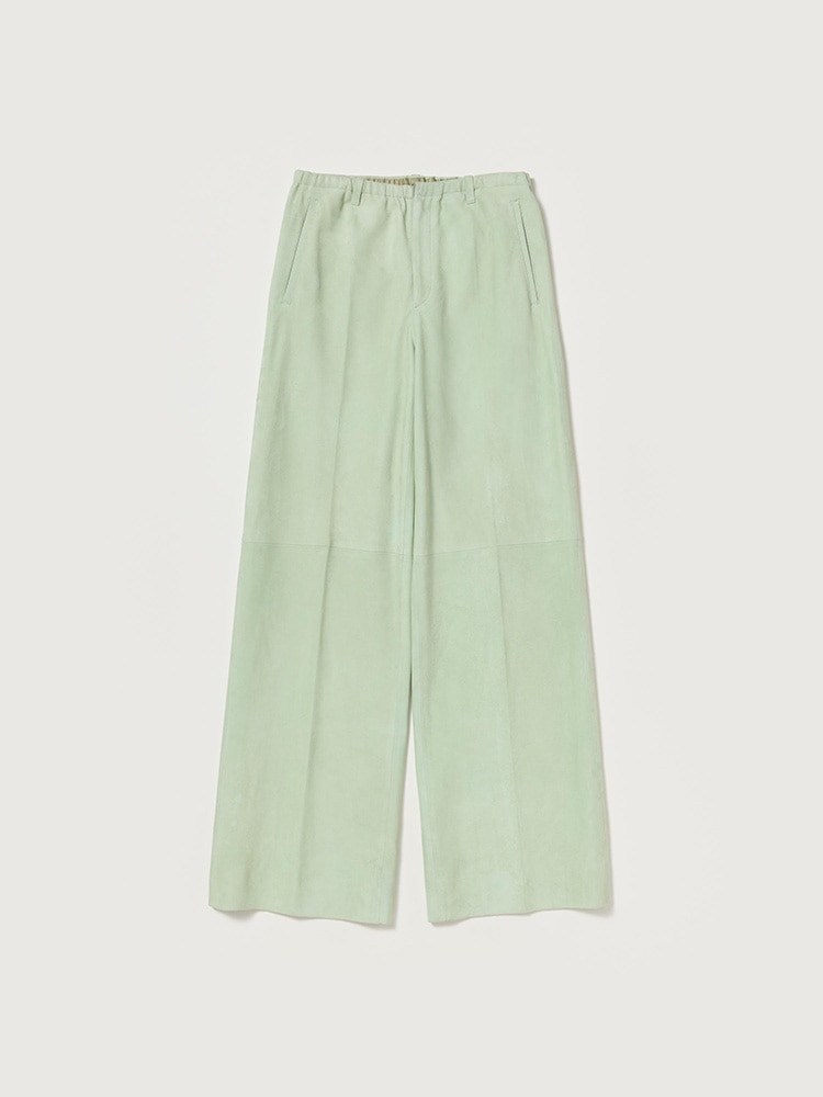 SILKY GRAIN SUEDE DRAWSTRING PANTS