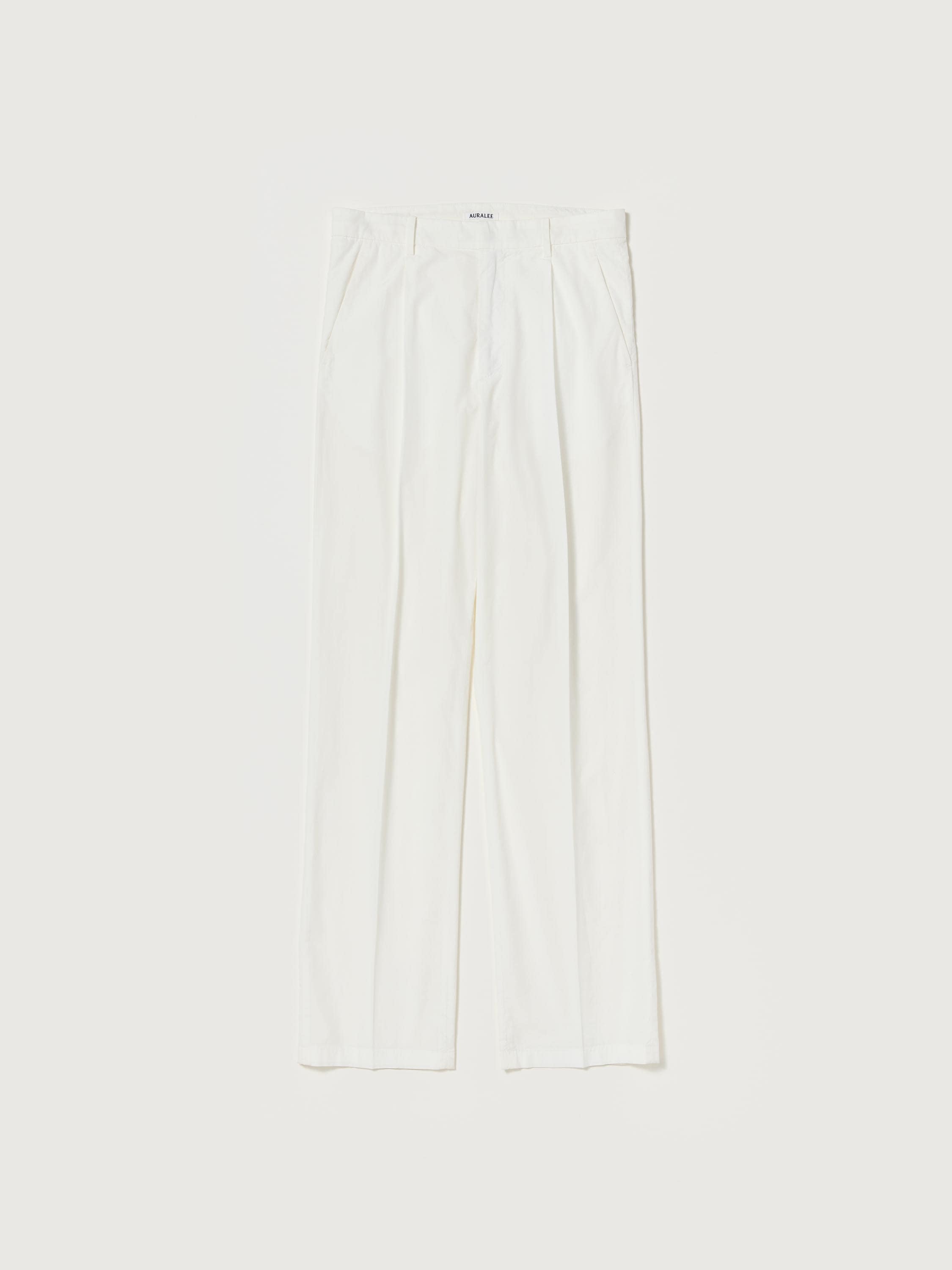 GARMENT-DYED FINX SHUTTLE WEATHER ONE-TUCK SLACKS 詳細画像 WHITE 1