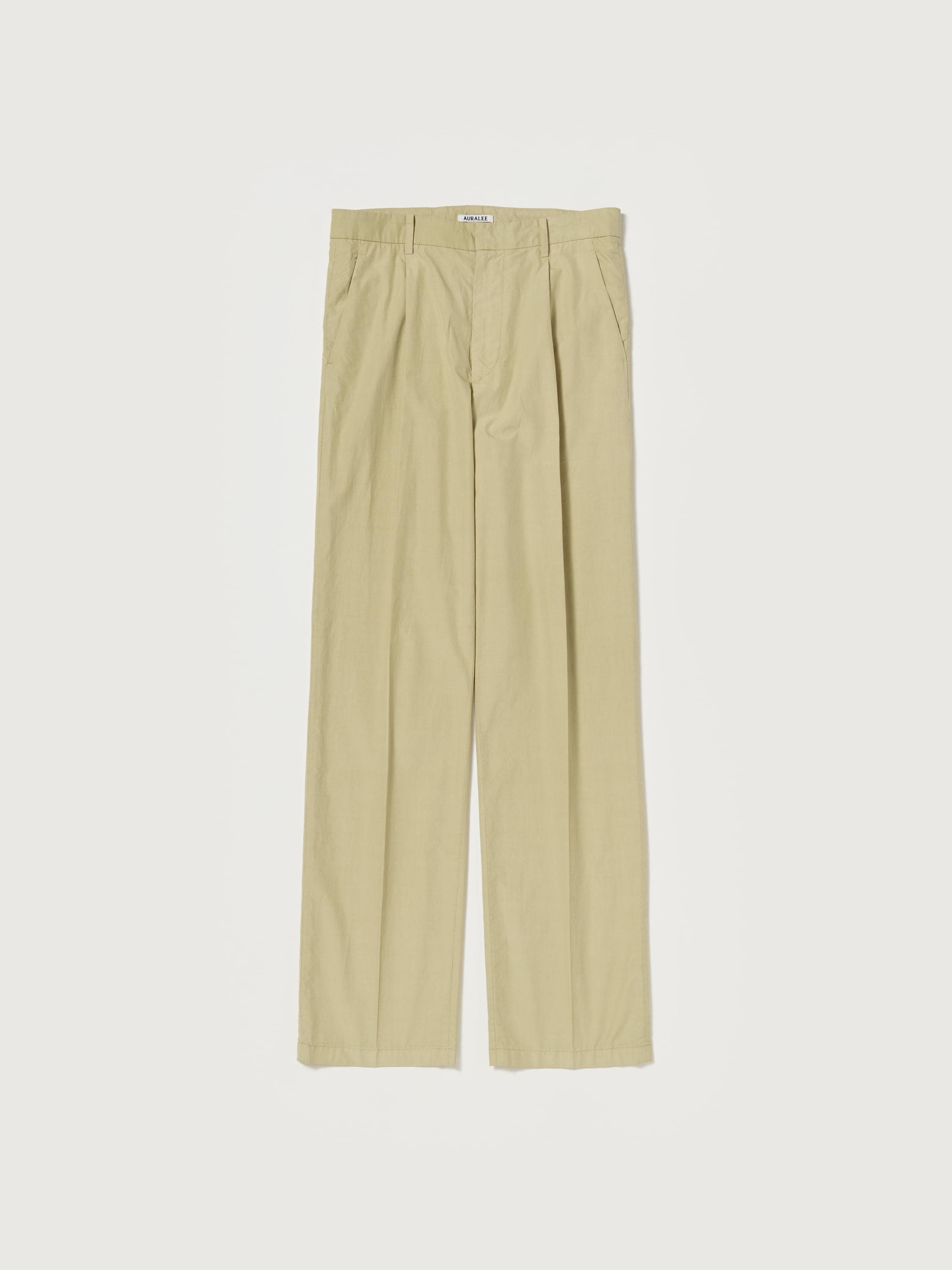 GARMENT-DYED FINX SHUTTLE WEATHER ONE-TUCK SLACKS 詳細画像 KHAKI BEIGE 1