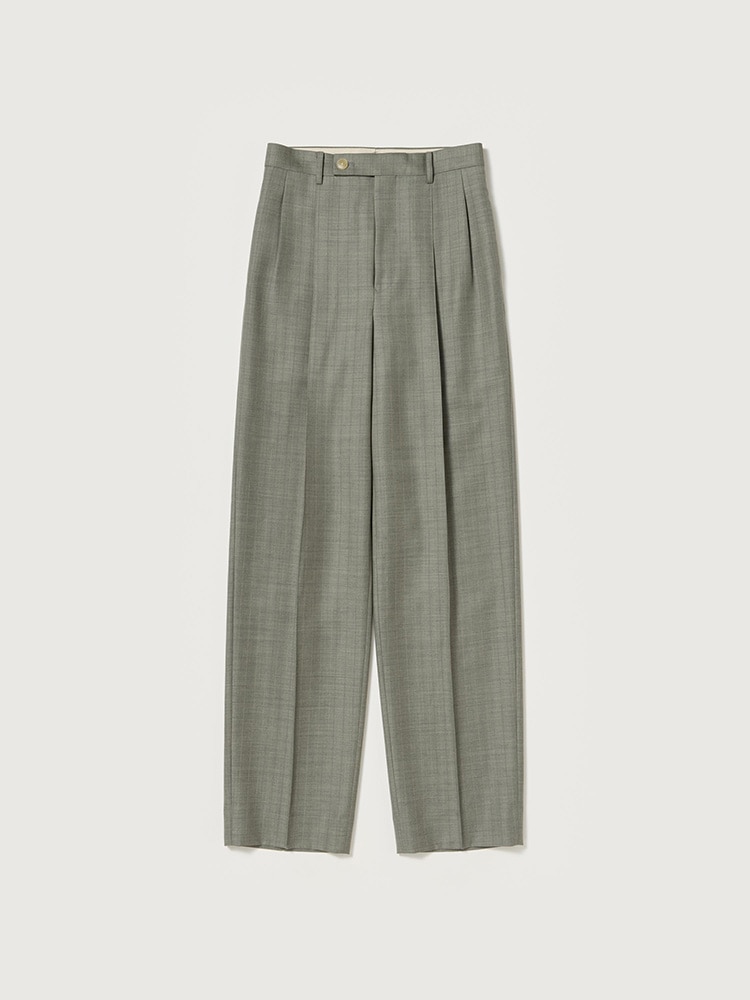 BLUEFACED WOOL TWO-TUCK SLACKS - AURALEE Official Website
