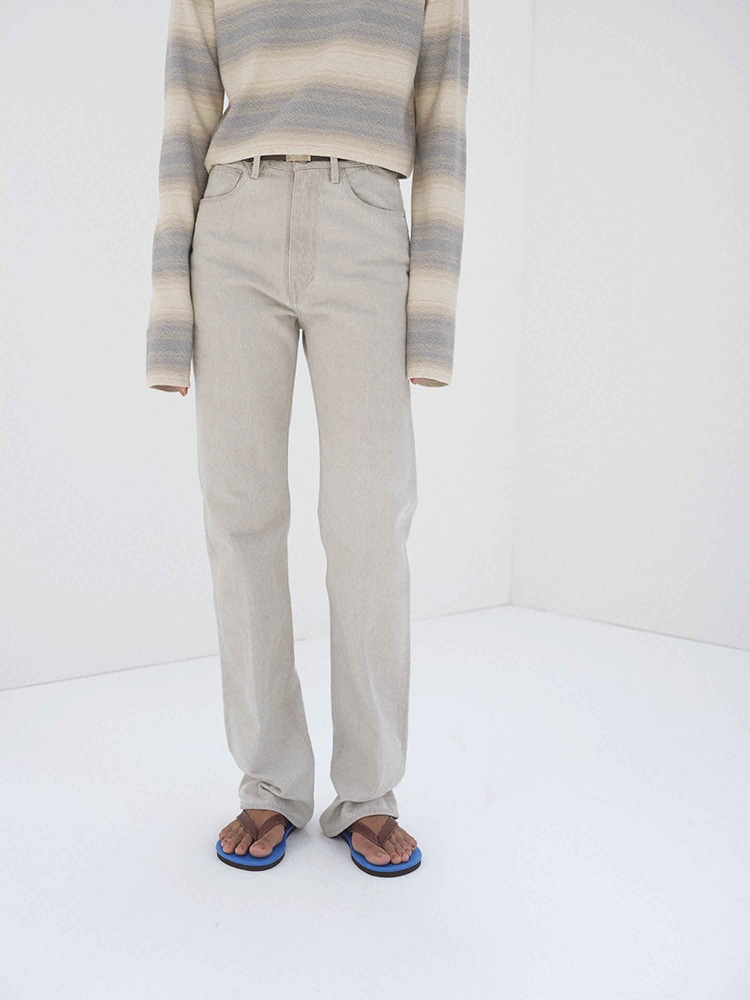 niceness coco パンツ bisown auralee herillm FADED HARD TWIST BROWN DENIM 5P PANTS - AURALEE Official Website