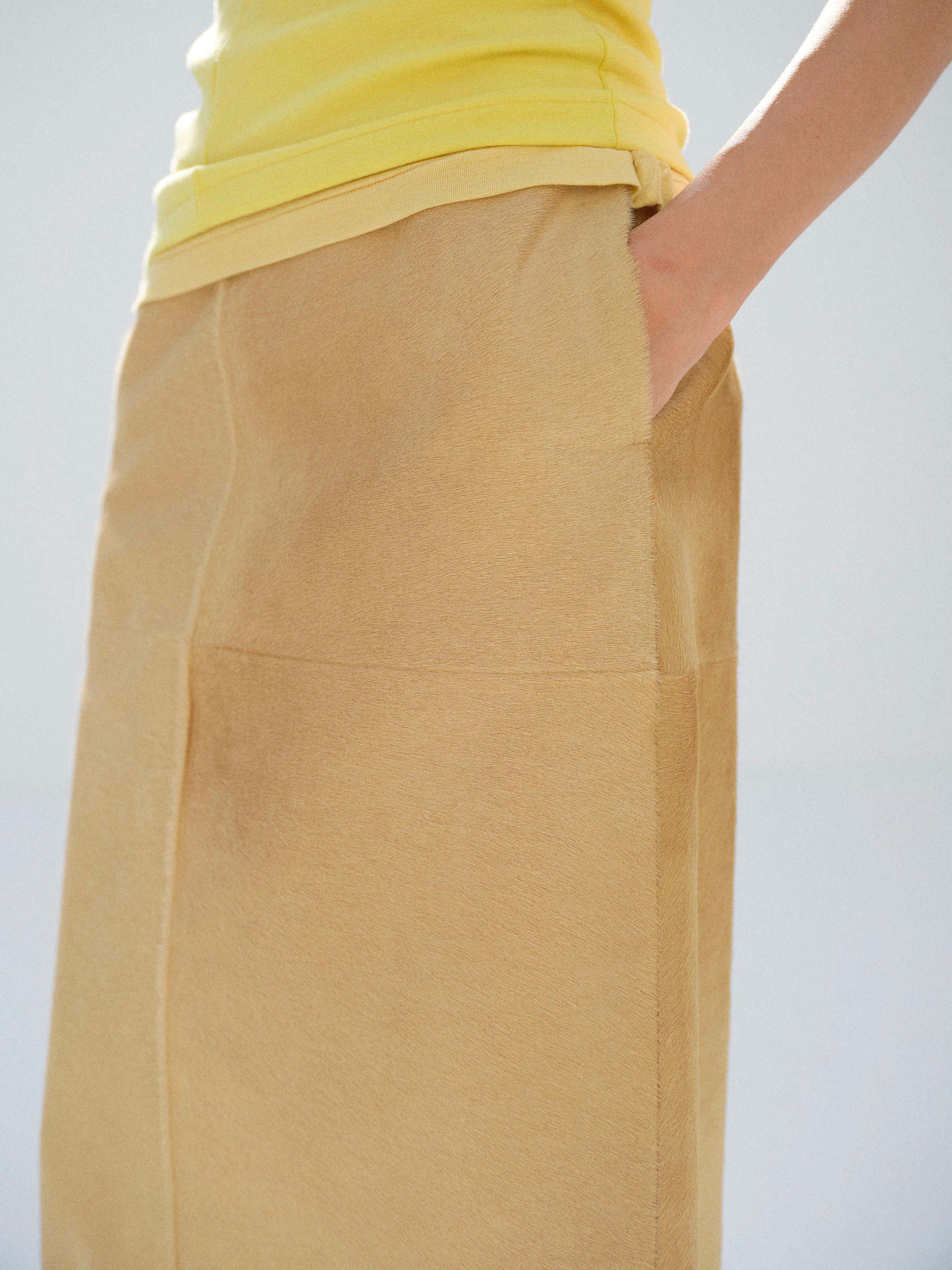 CALF HAIR SKIRT 詳細画像 BEIGE 3