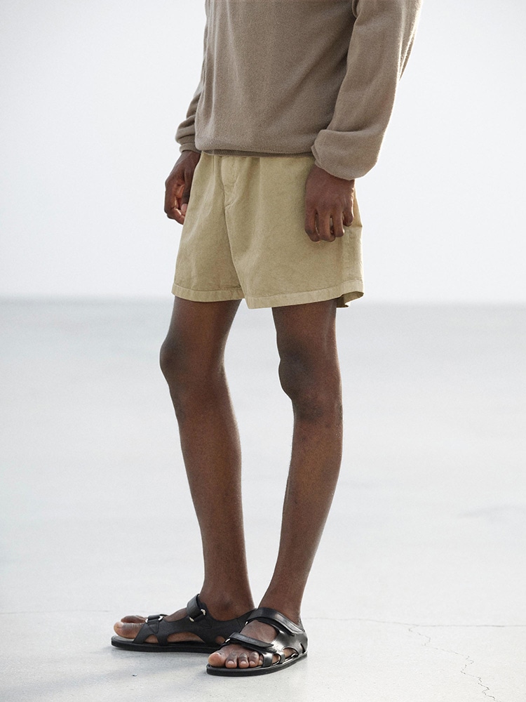 GARMENT-DYED FINX LIGHT CHINO SHORTS - AURALEE Official Website