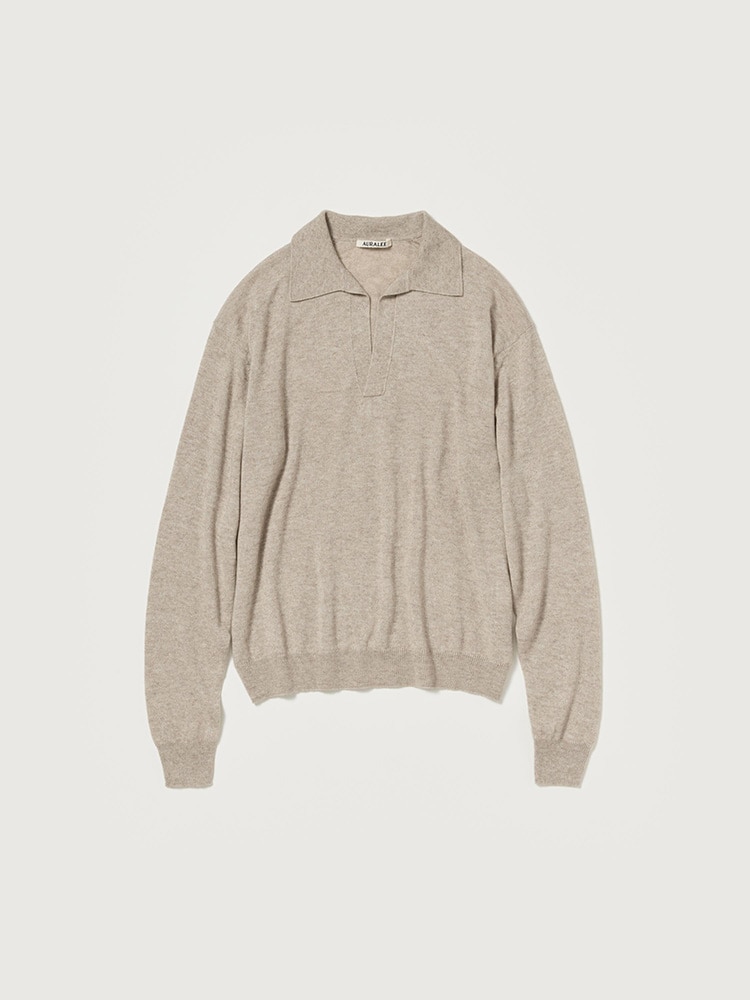 トップス auralee CASHMERE SILK KNIT SKIPPER POLO SUPER FINE CASHMERE SILK KNIT SKIPPER POLO - AURALEE Official Website